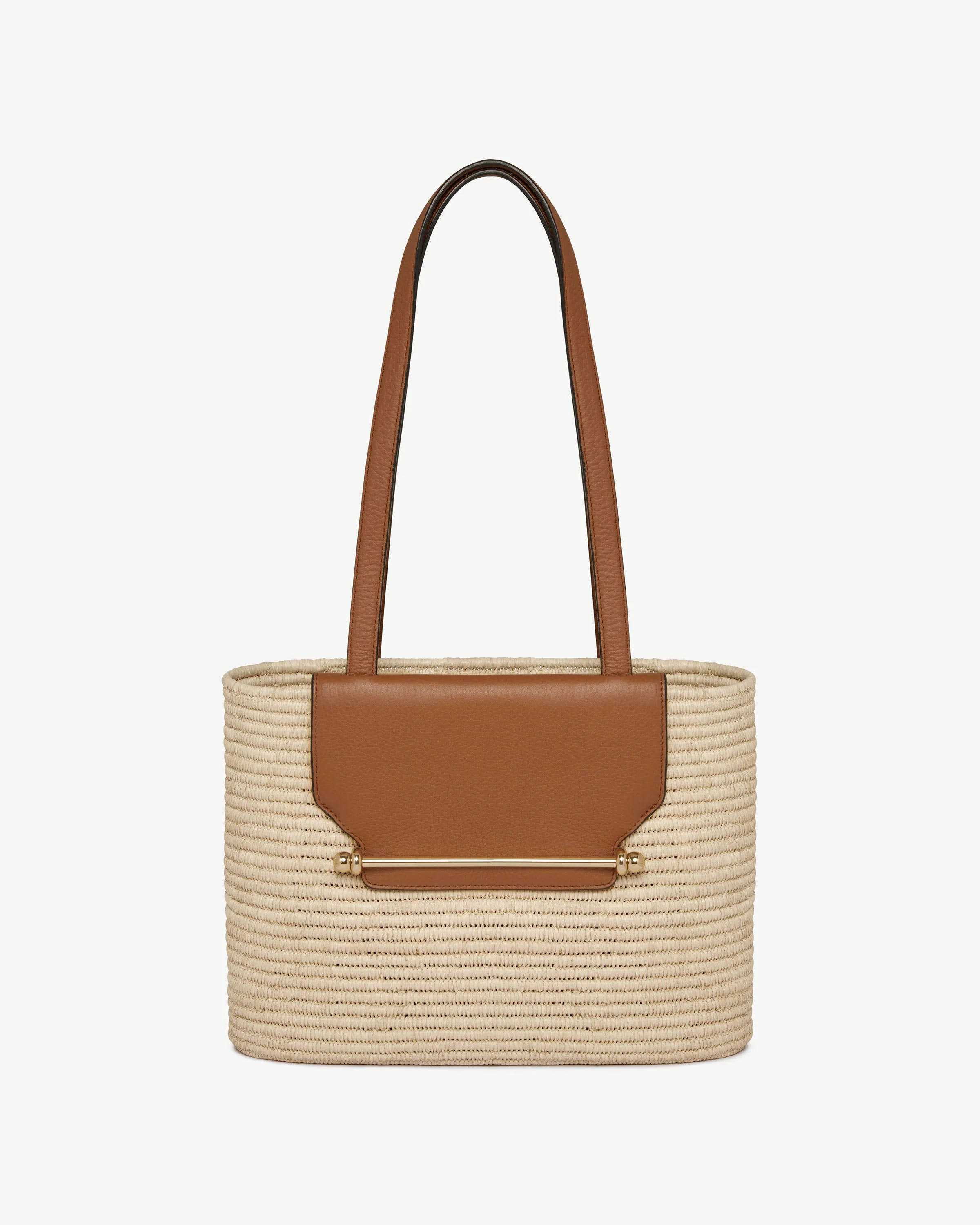 The Strathberry Basket (Small) - Raffia/Leather Tan