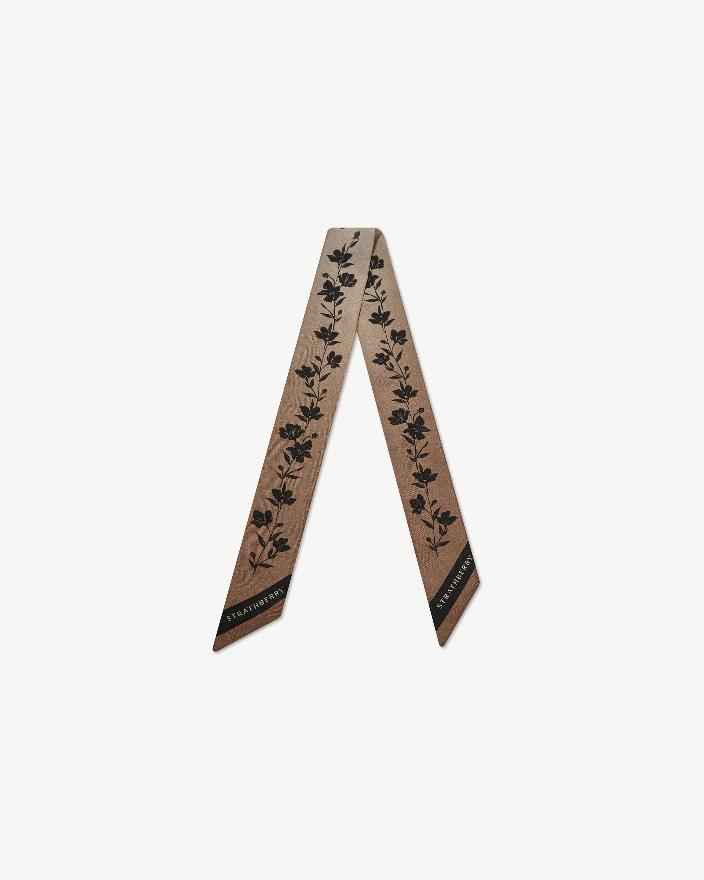 Silk Skinny Scarf - Dégradé Clay/Oat