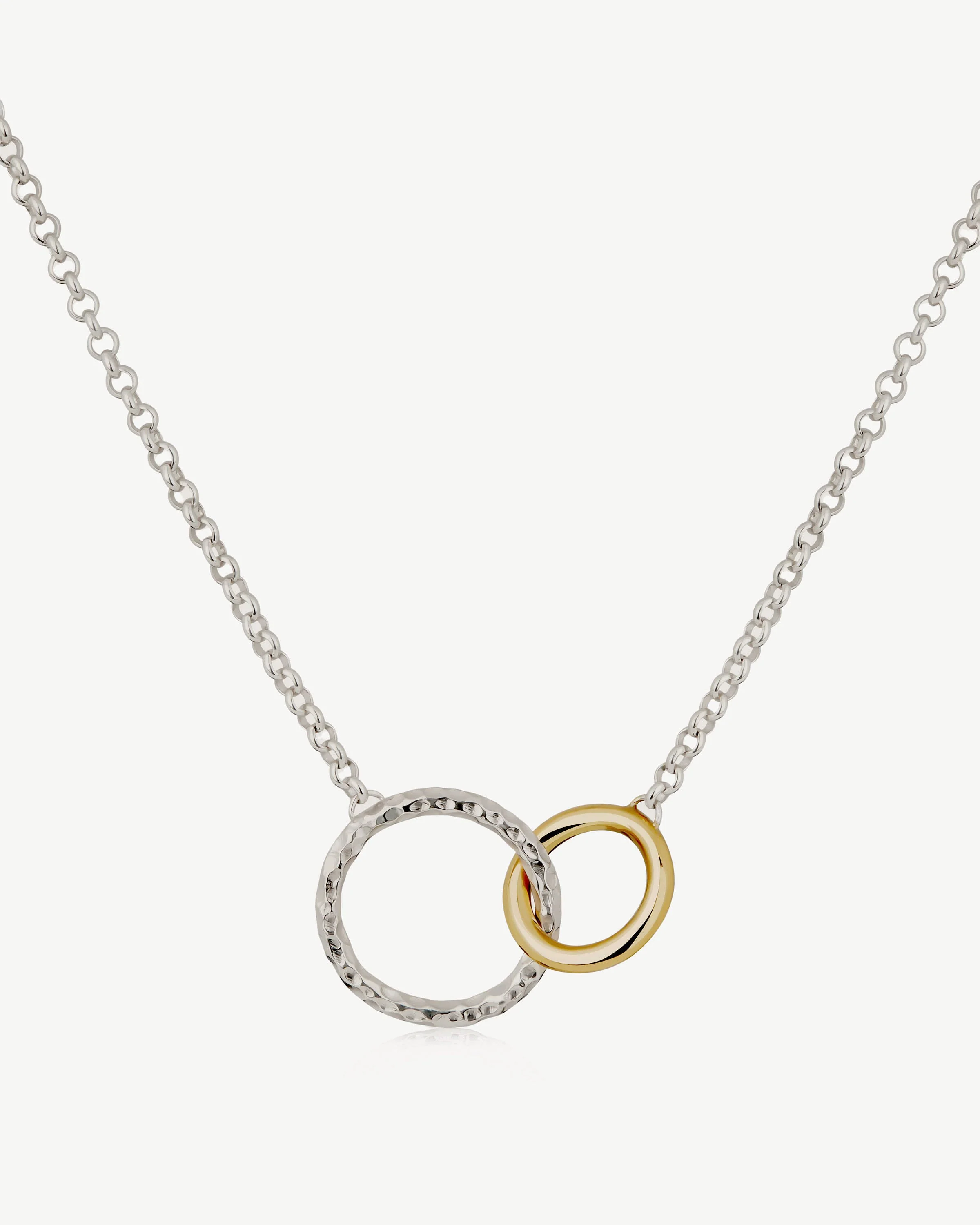 Halo Necklace - Sterling Silver/24 Carat Gold Gilded