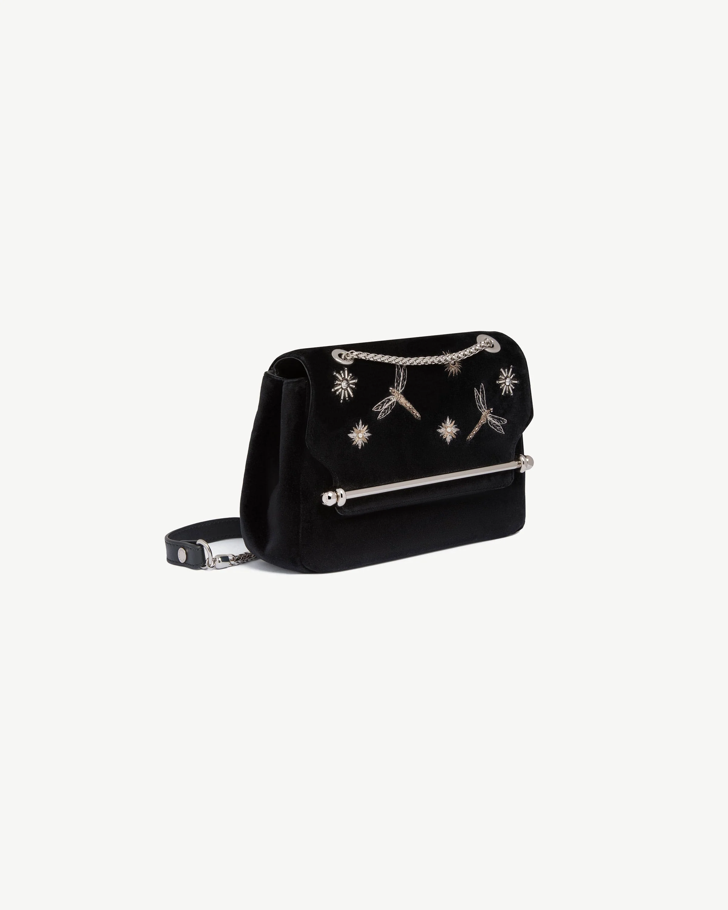 East/West Mini Soft - Cinq a Sept Black Embroidered Velvet