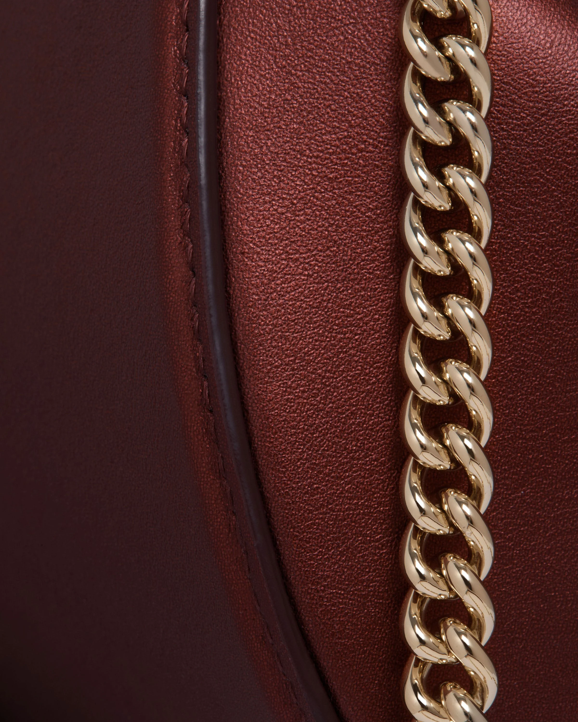 Crescent Moon Mini - Oxblood Metallic Foil