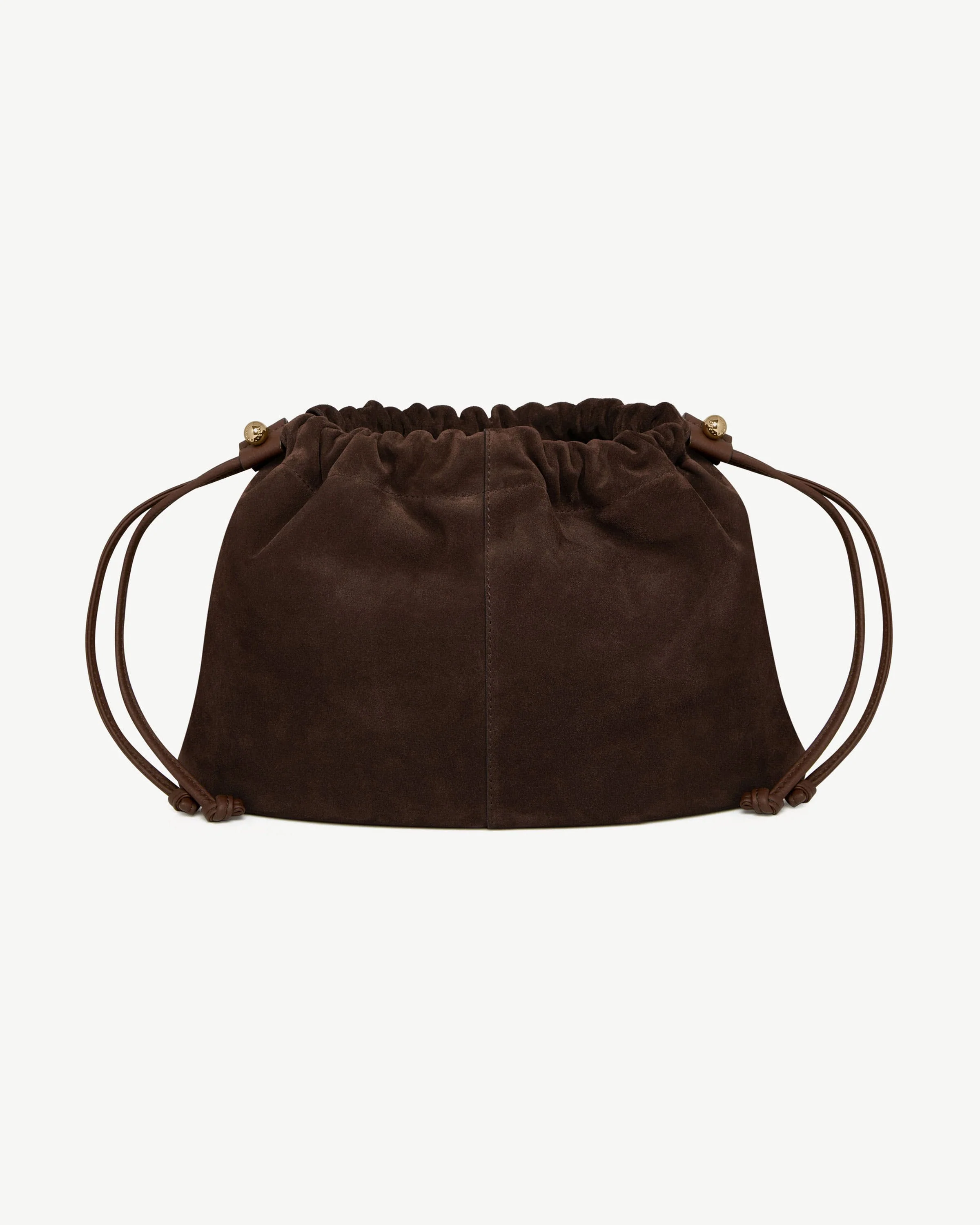 Charlotte Midi Drawstring - Chocolate Suede