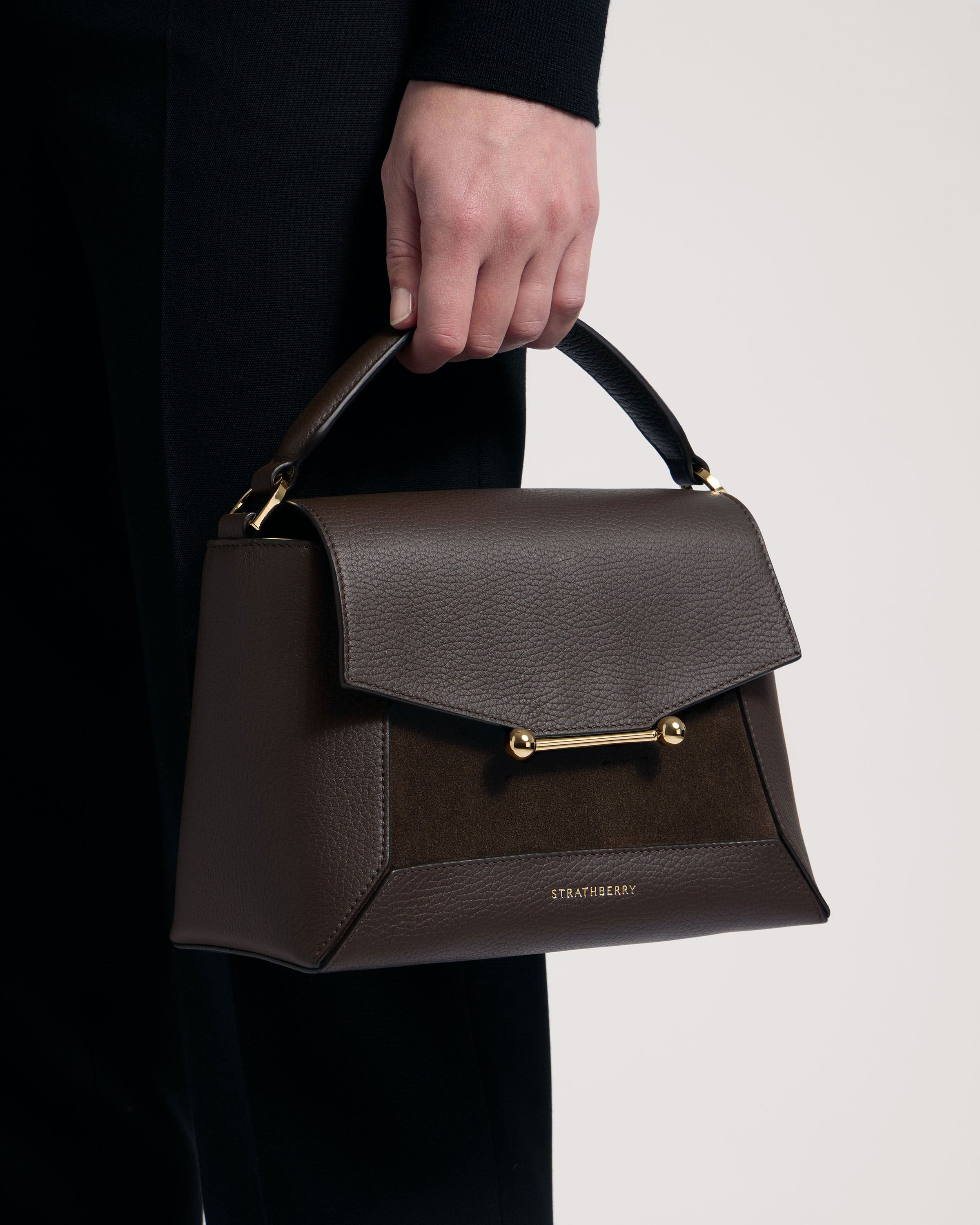 Mosaic Bag - Dark Chocolate Suede/Leather