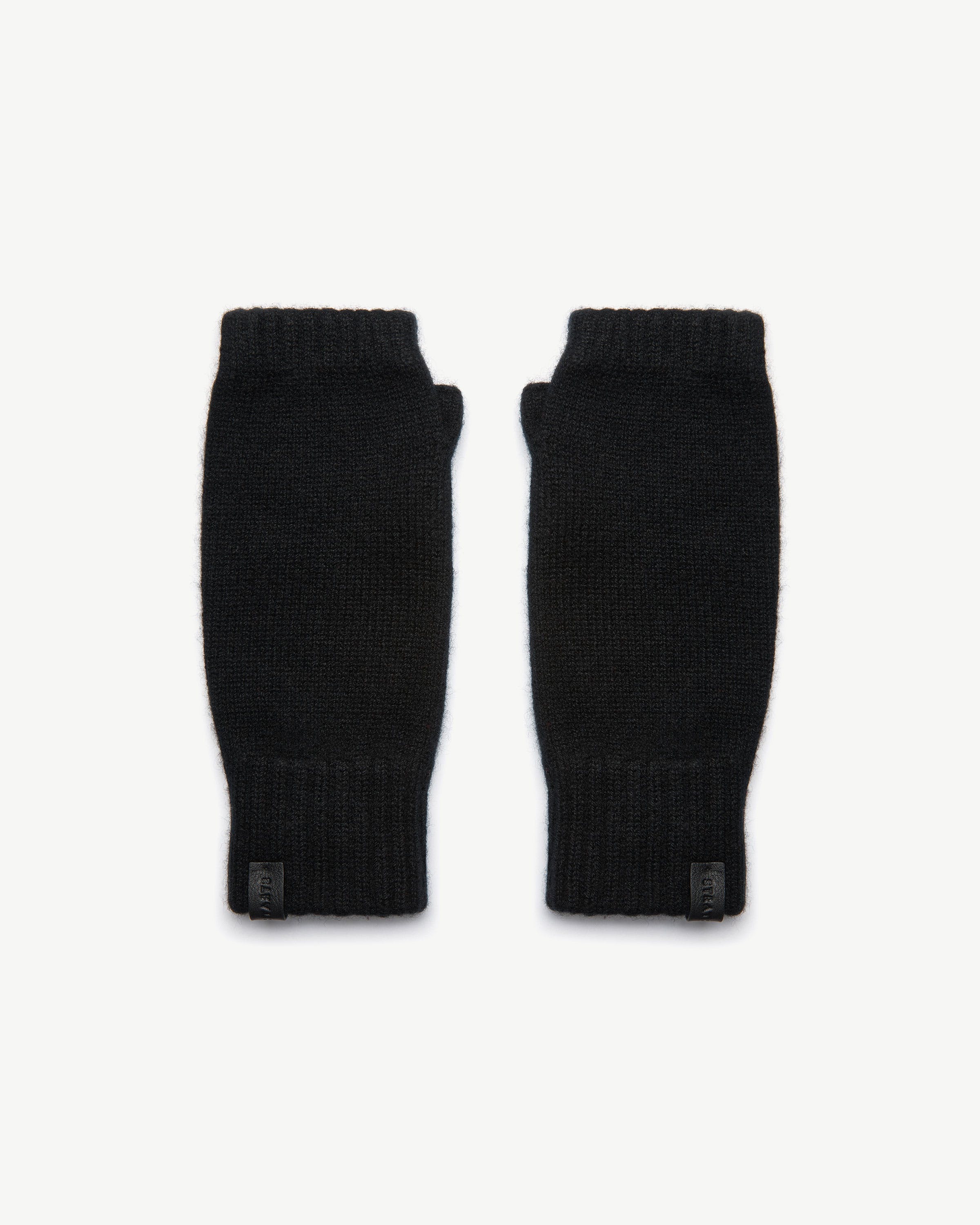 Westray Fingerless Cashmere Gloves - Black