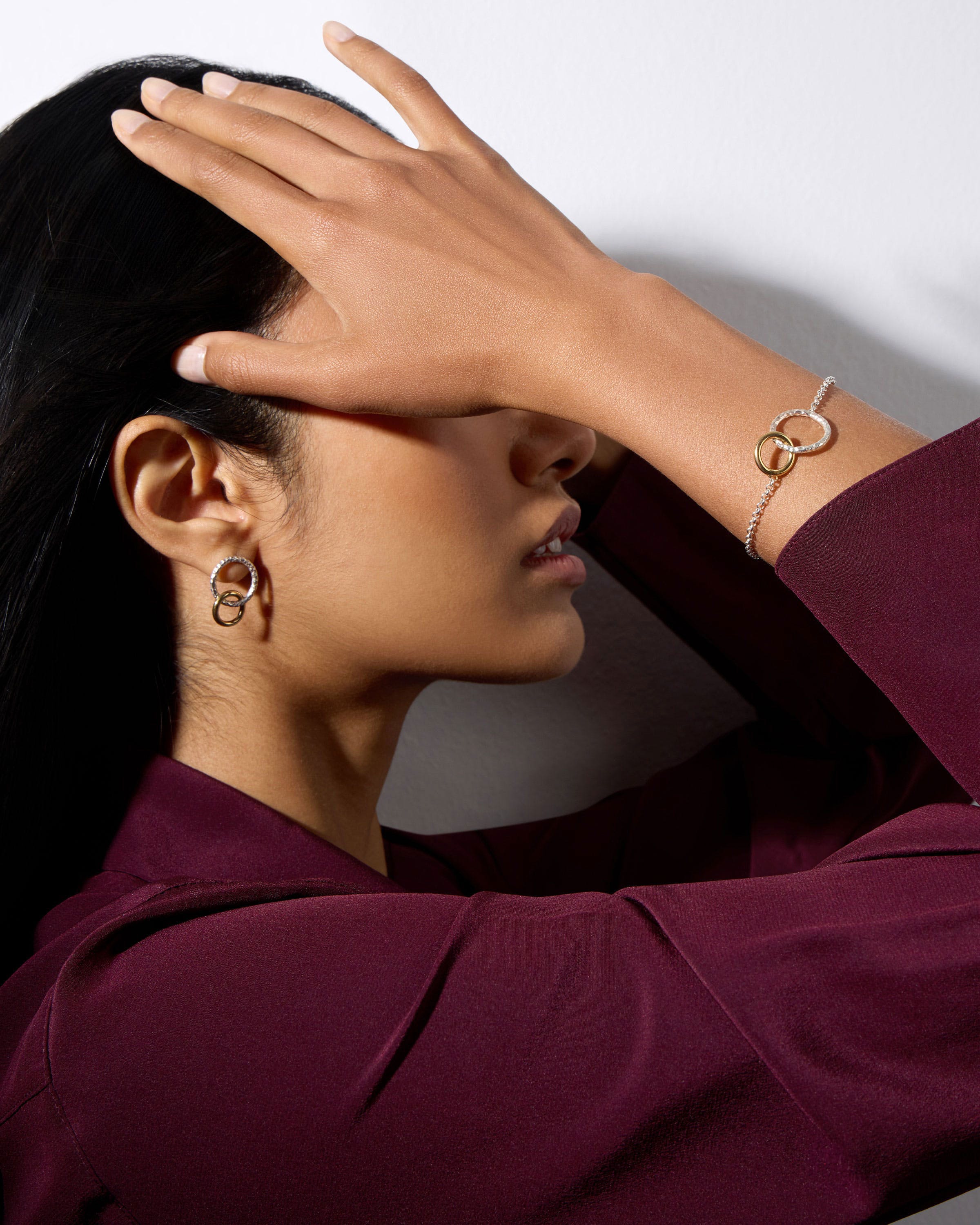 Halo Bracelet - Sterling Silver/24 Carat Gold Gilded