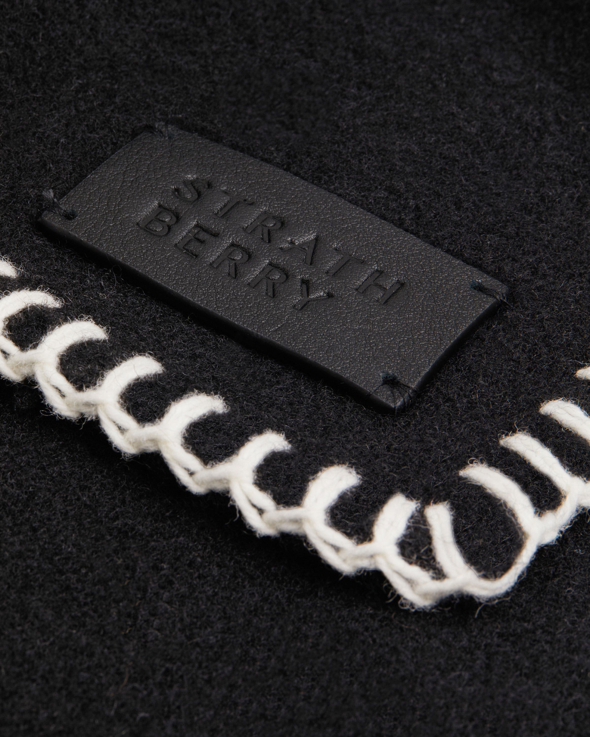 Iona Woven Pure Wool Cape - Black