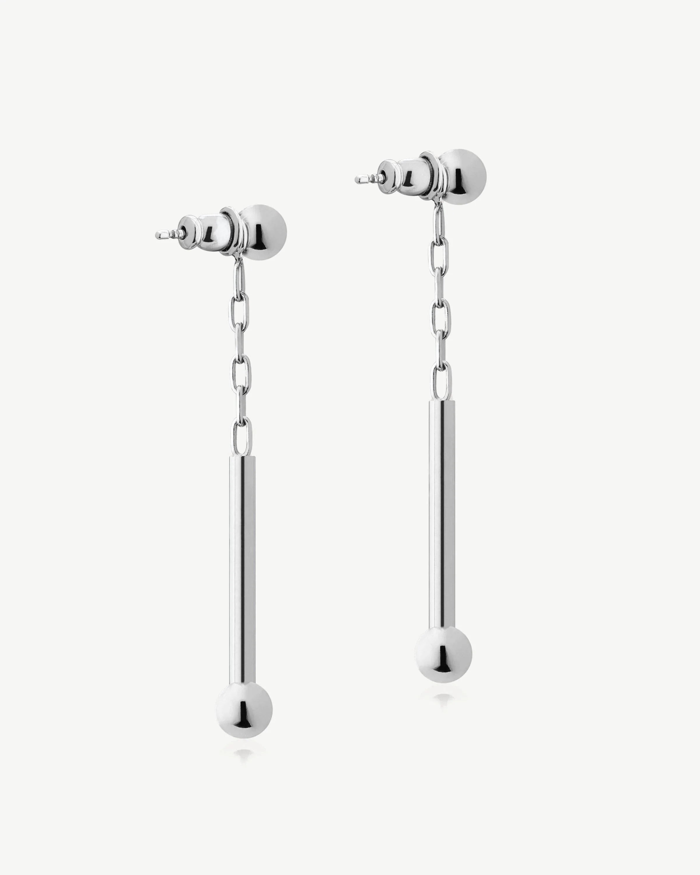 Crystal Music Drop Earrings - Silver