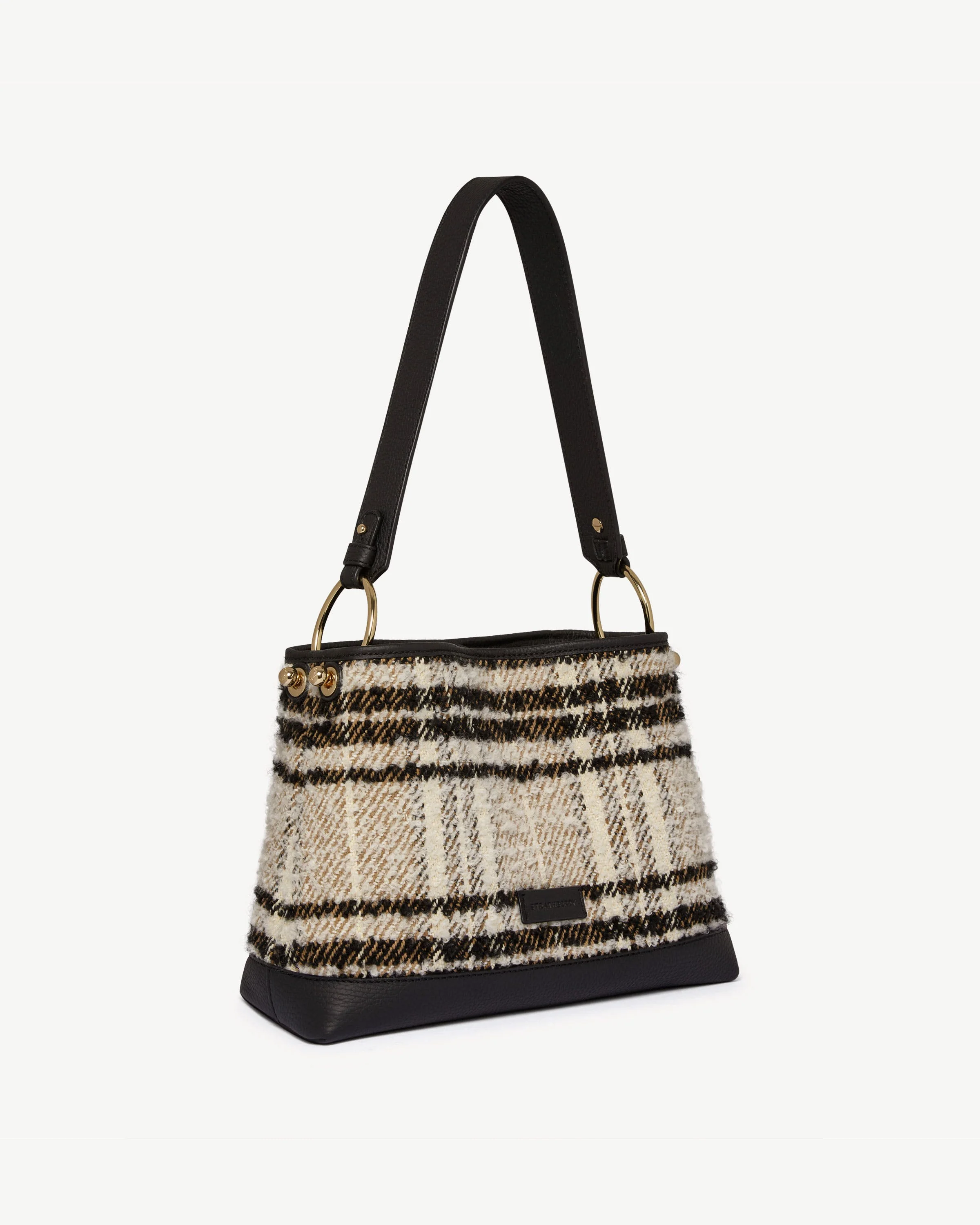 Lana Hobo - Black Bouclé Tartan