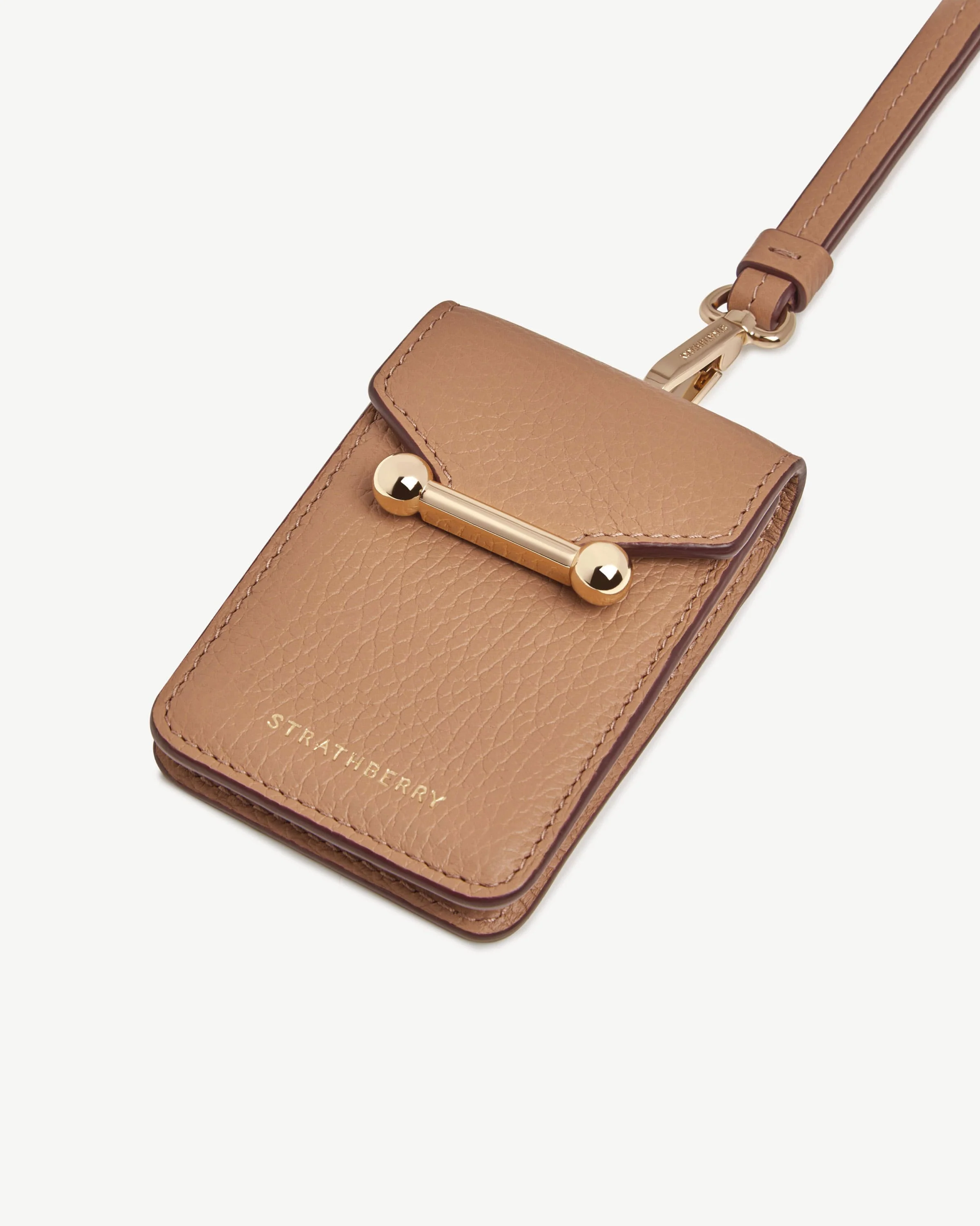 Mosaic Cardholder with Strap - Caramel