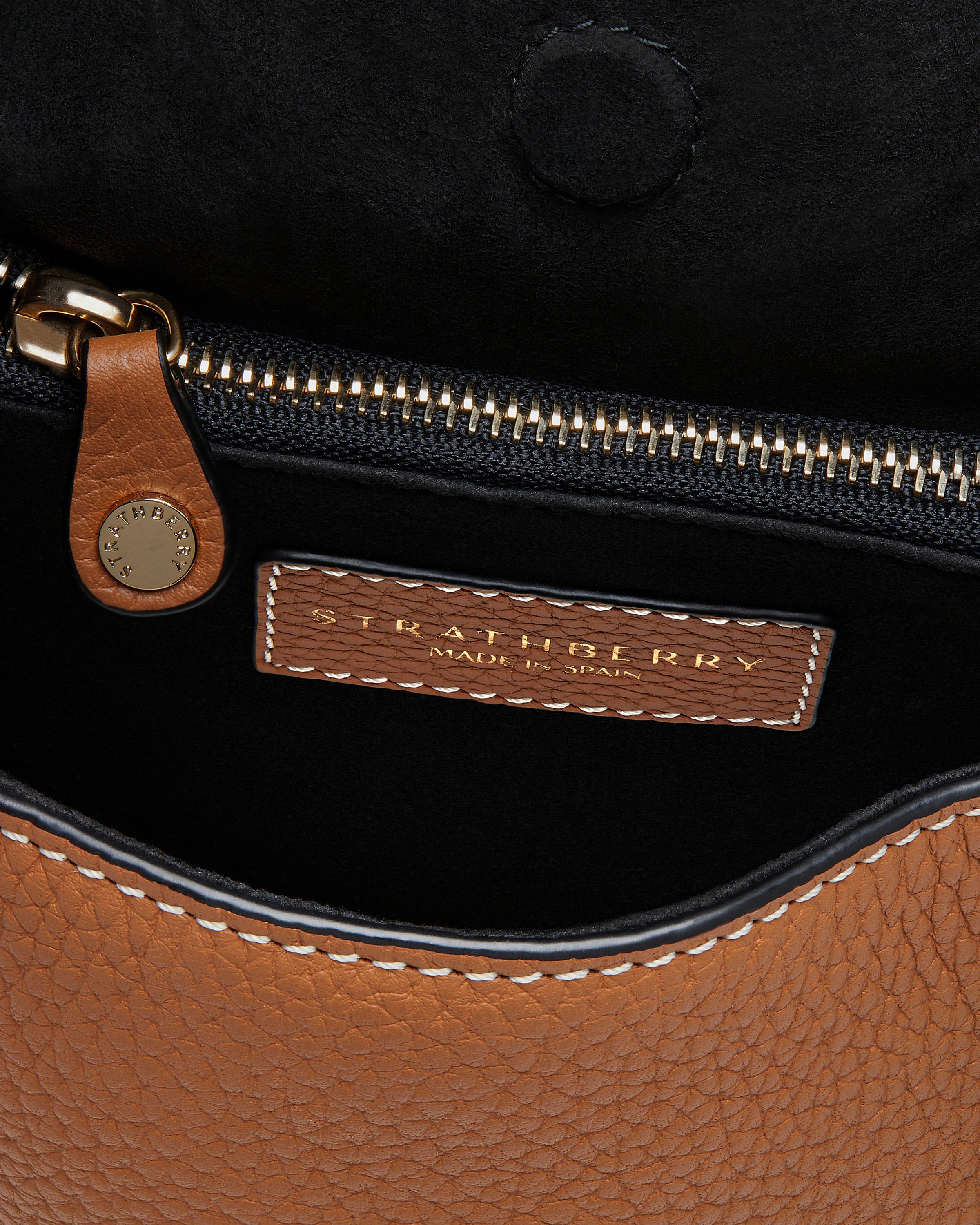 Lana Midi Bucket Bag - Tan with Vanilla Stitch