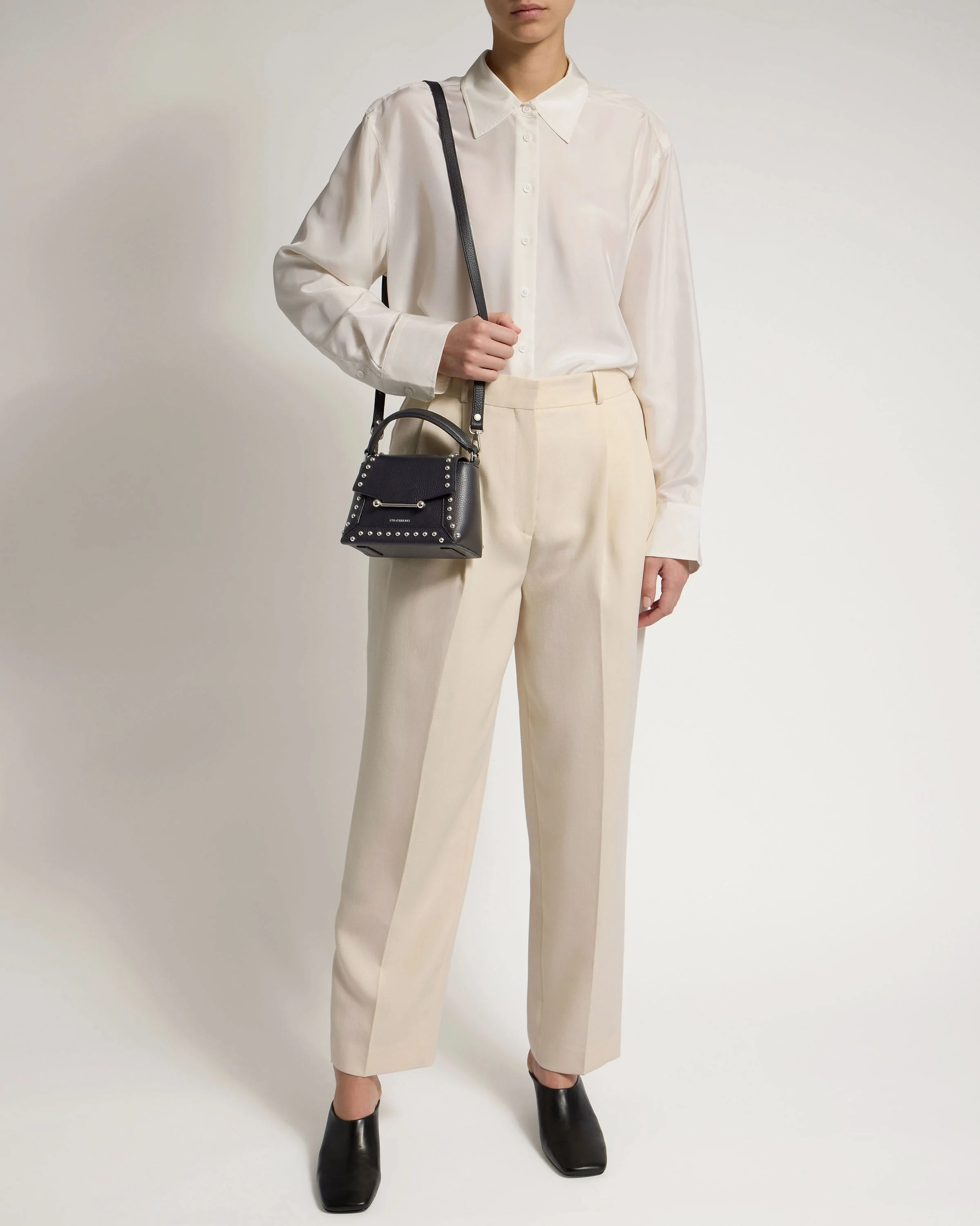 Mosaic Nano - Black Studded Leather