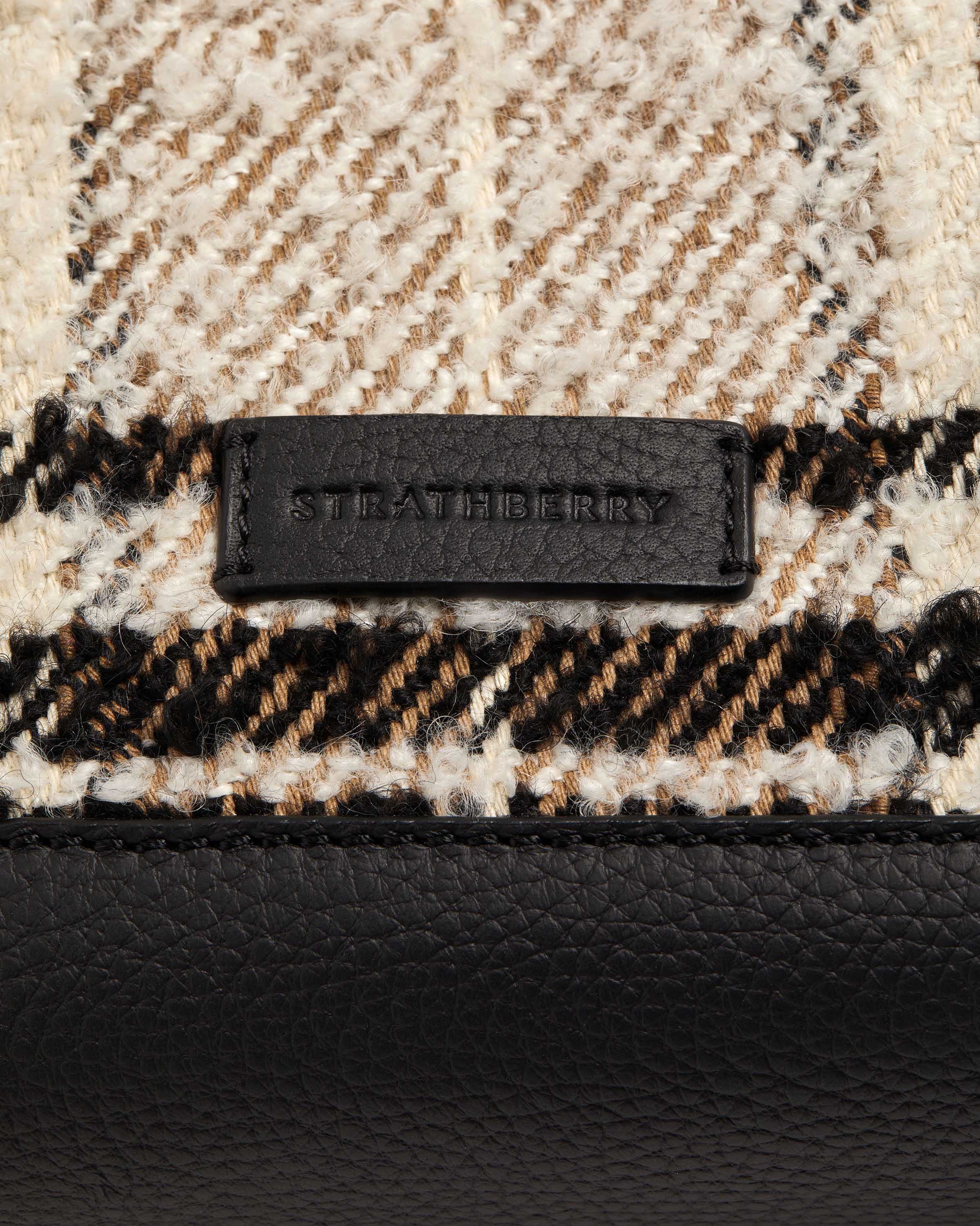 Lana Hobo - Black Bouclé Tartan