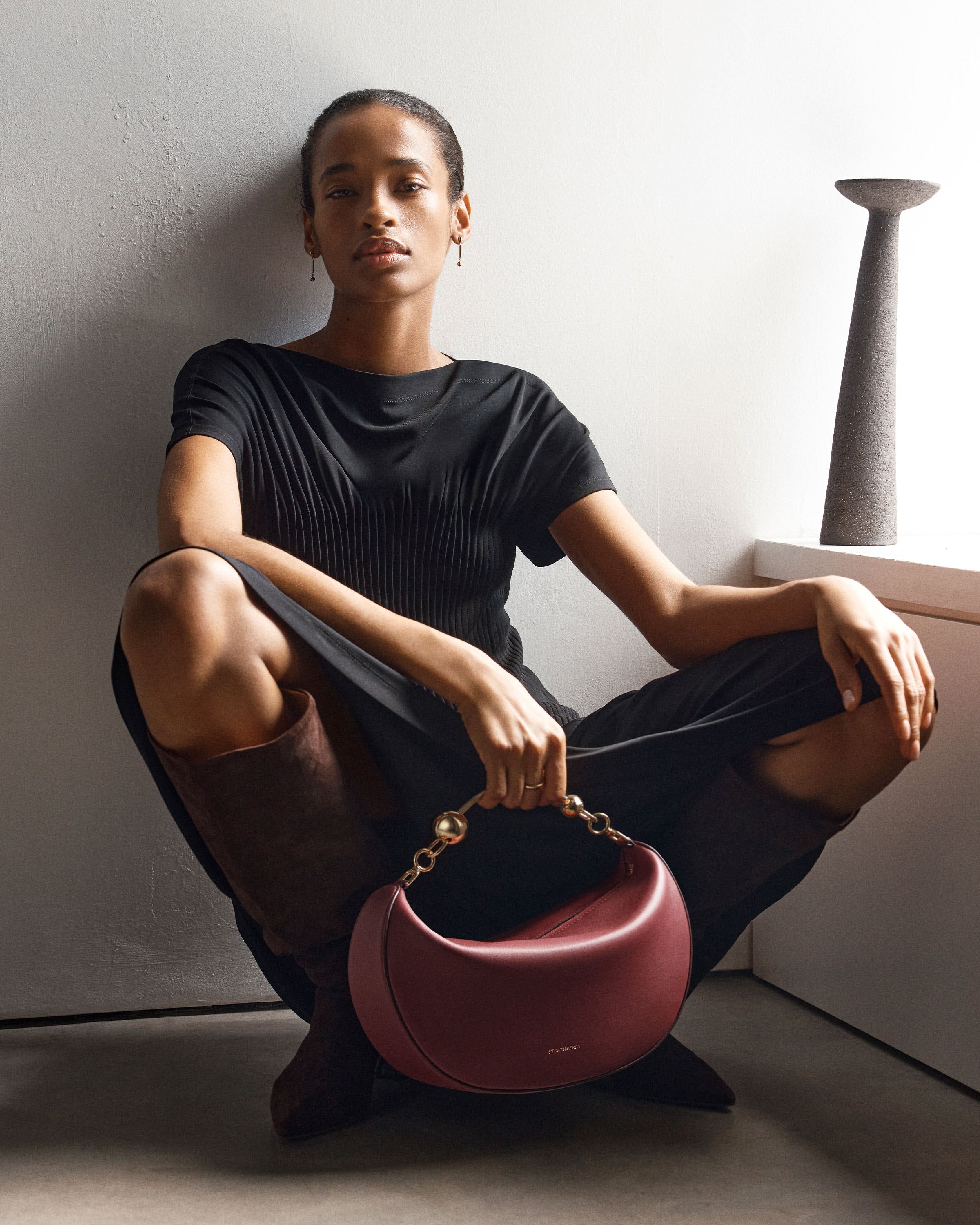 Crescent Moon - Oxblood