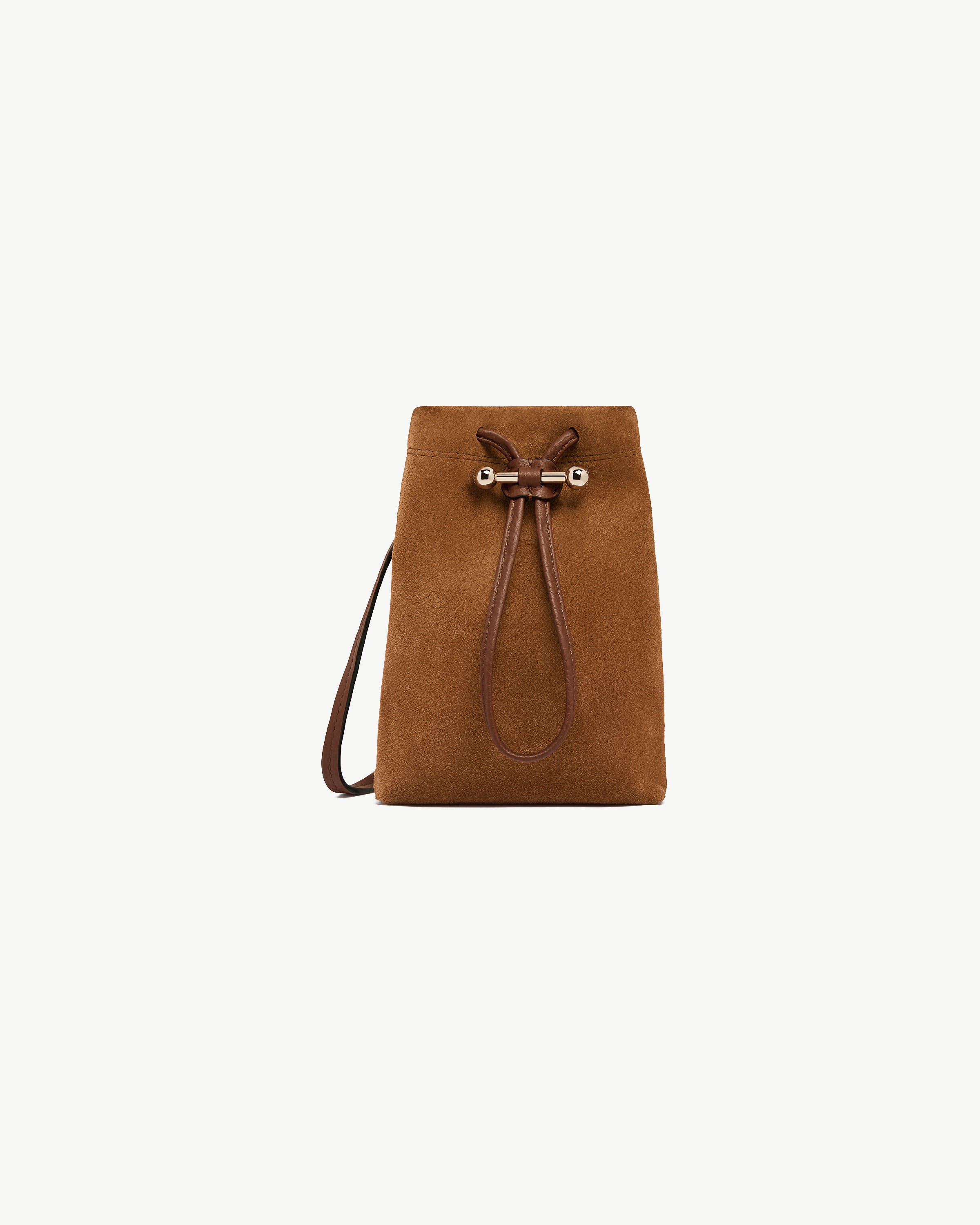 Osette Midi Pouch - Tan Suede