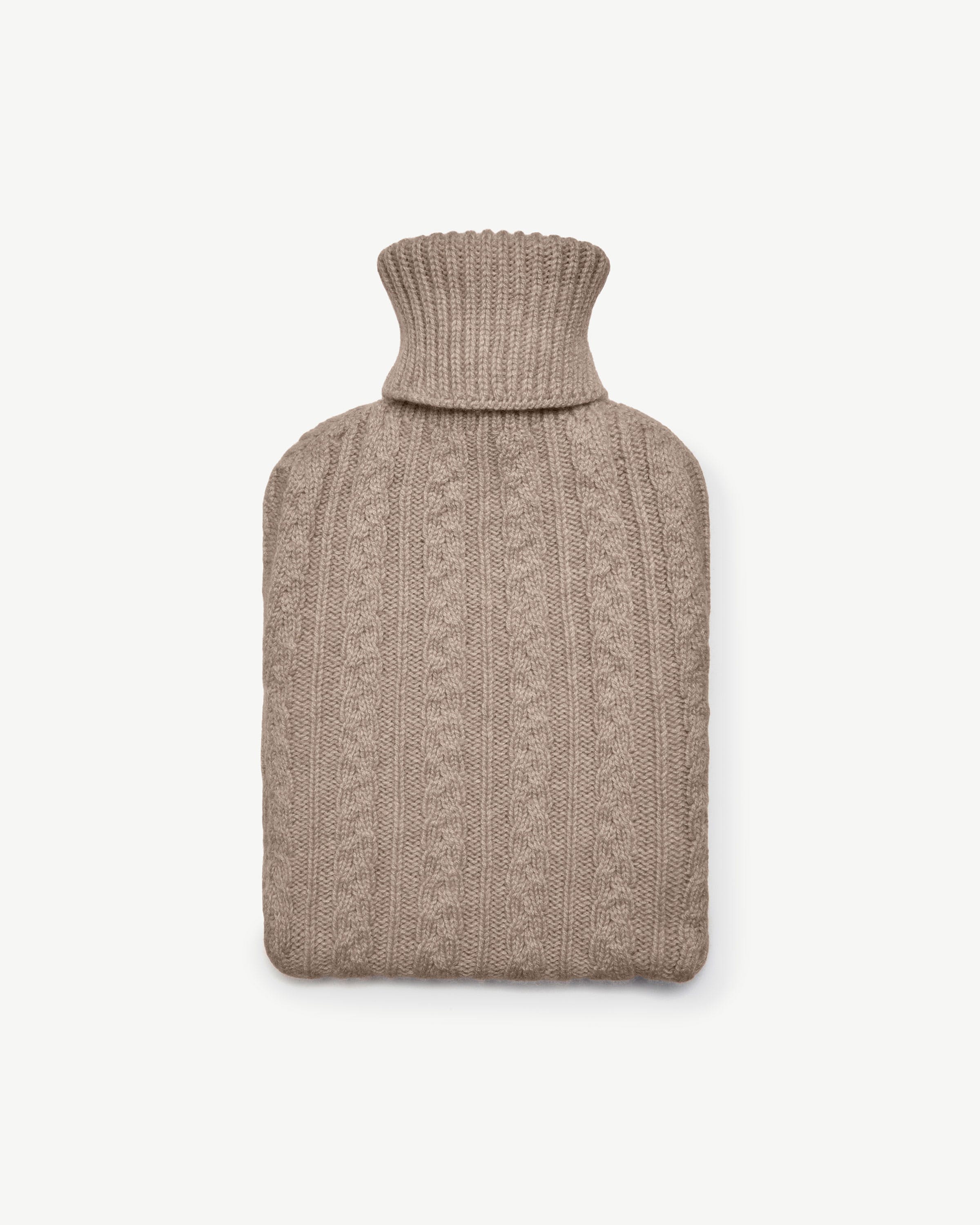Glow Hot Water Bottle Cover - Oat Cable Knit