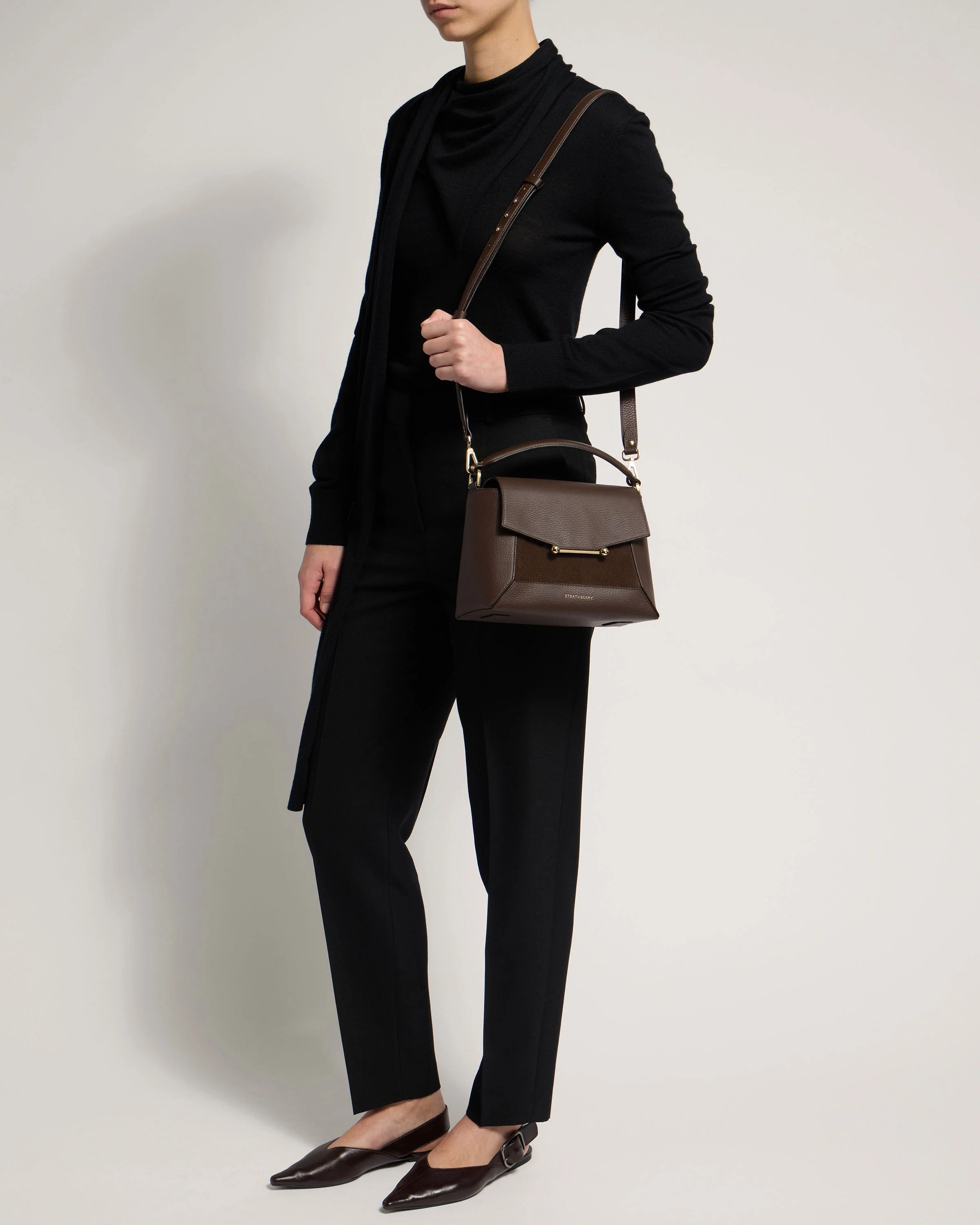 Mosaic Bag - Dark Chocolate Suede/Leather