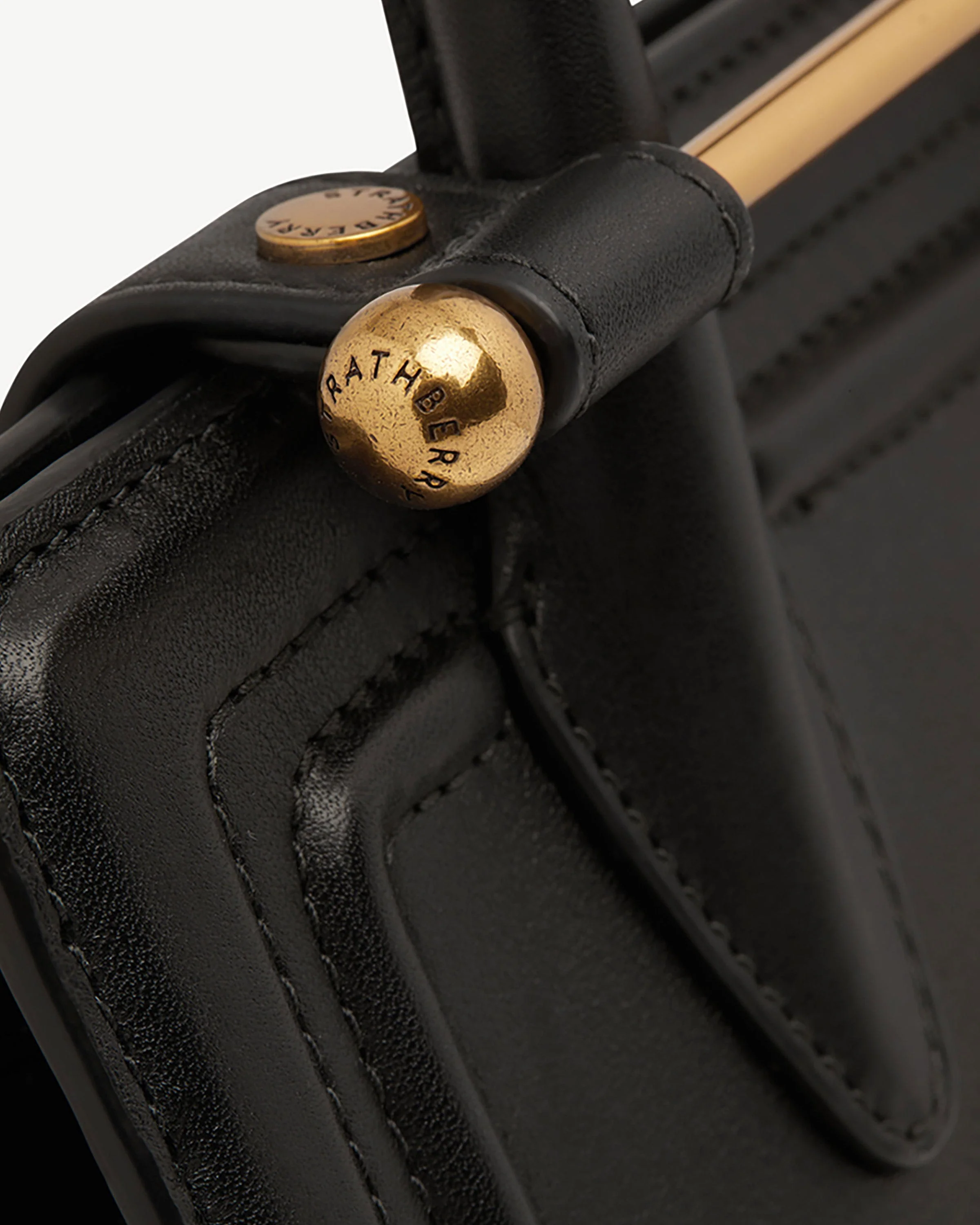 Mini Tote - Black Bombe Leather