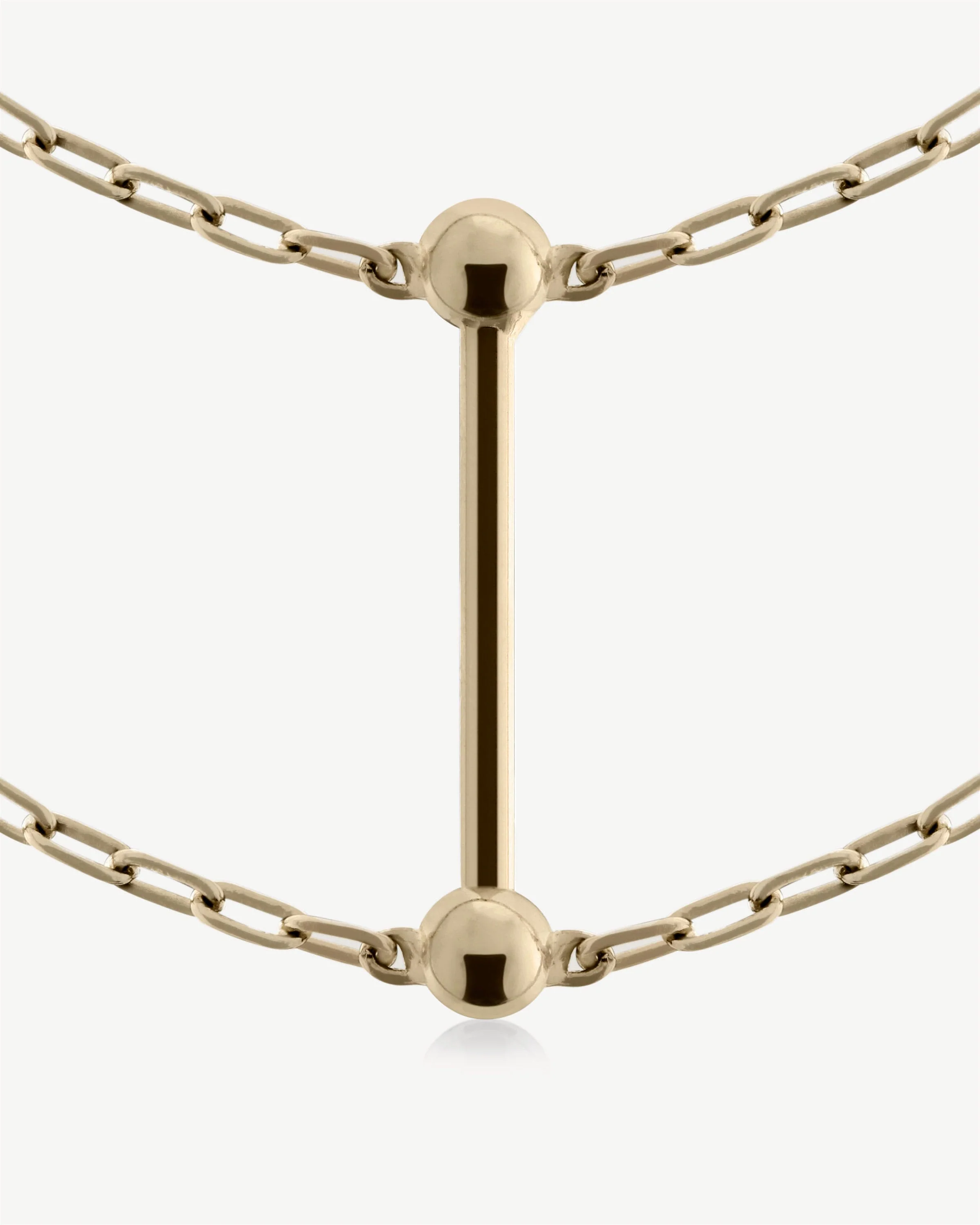 Music Bar Necklace - 22 Carat Gold Gilded