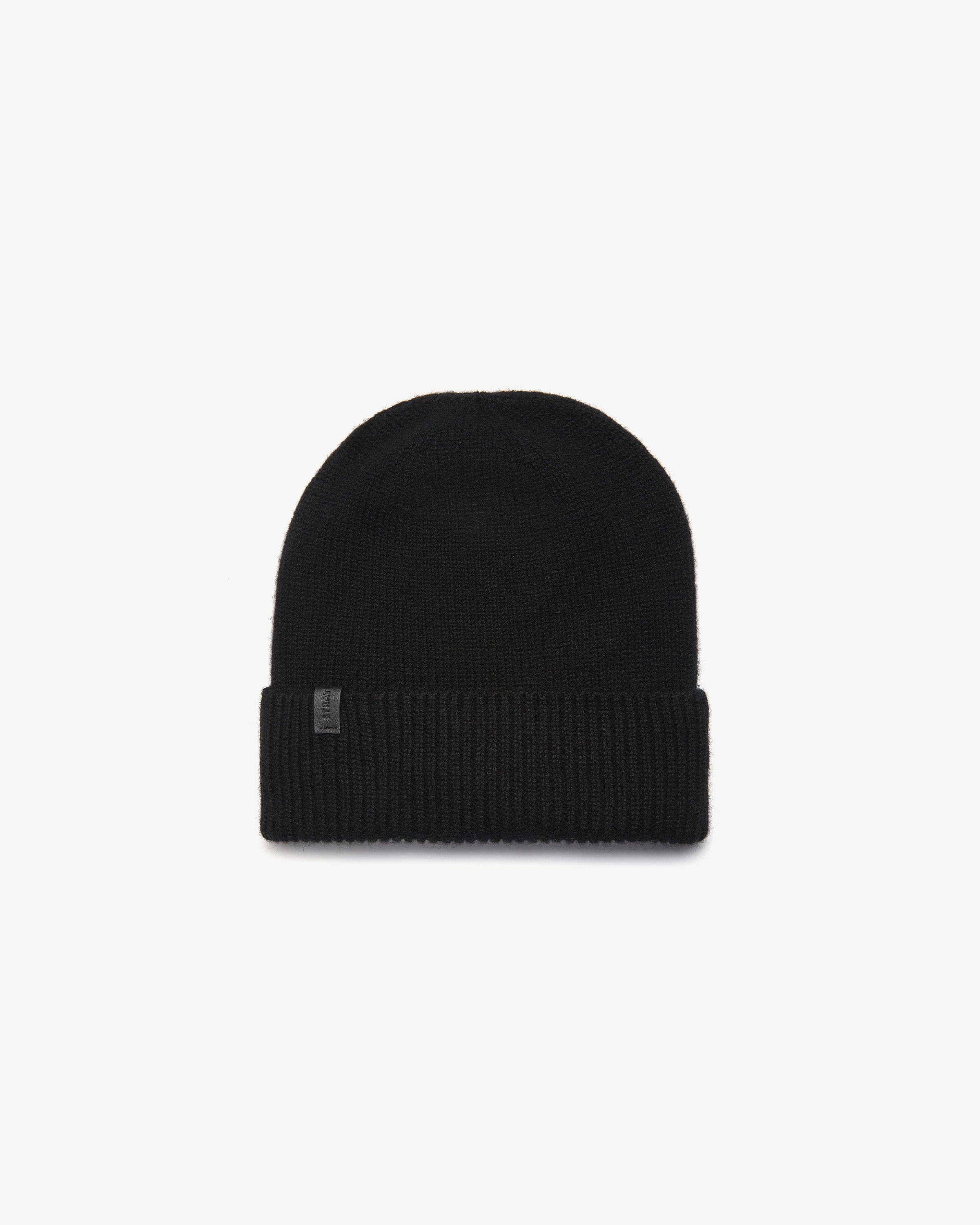 Westray Ribbed Cashmere Beanie - Black