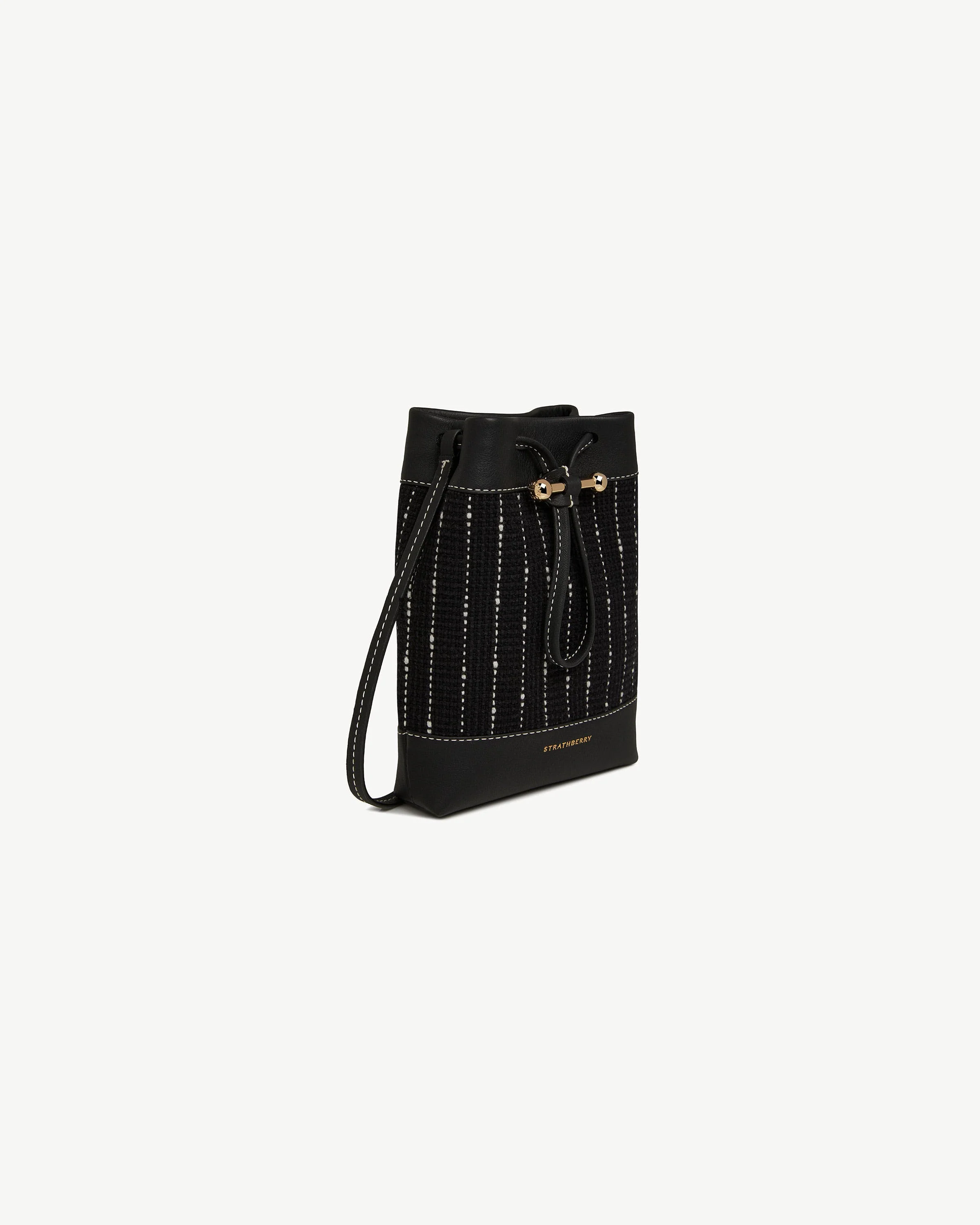 Osette Midi Pouch - Black Tweed