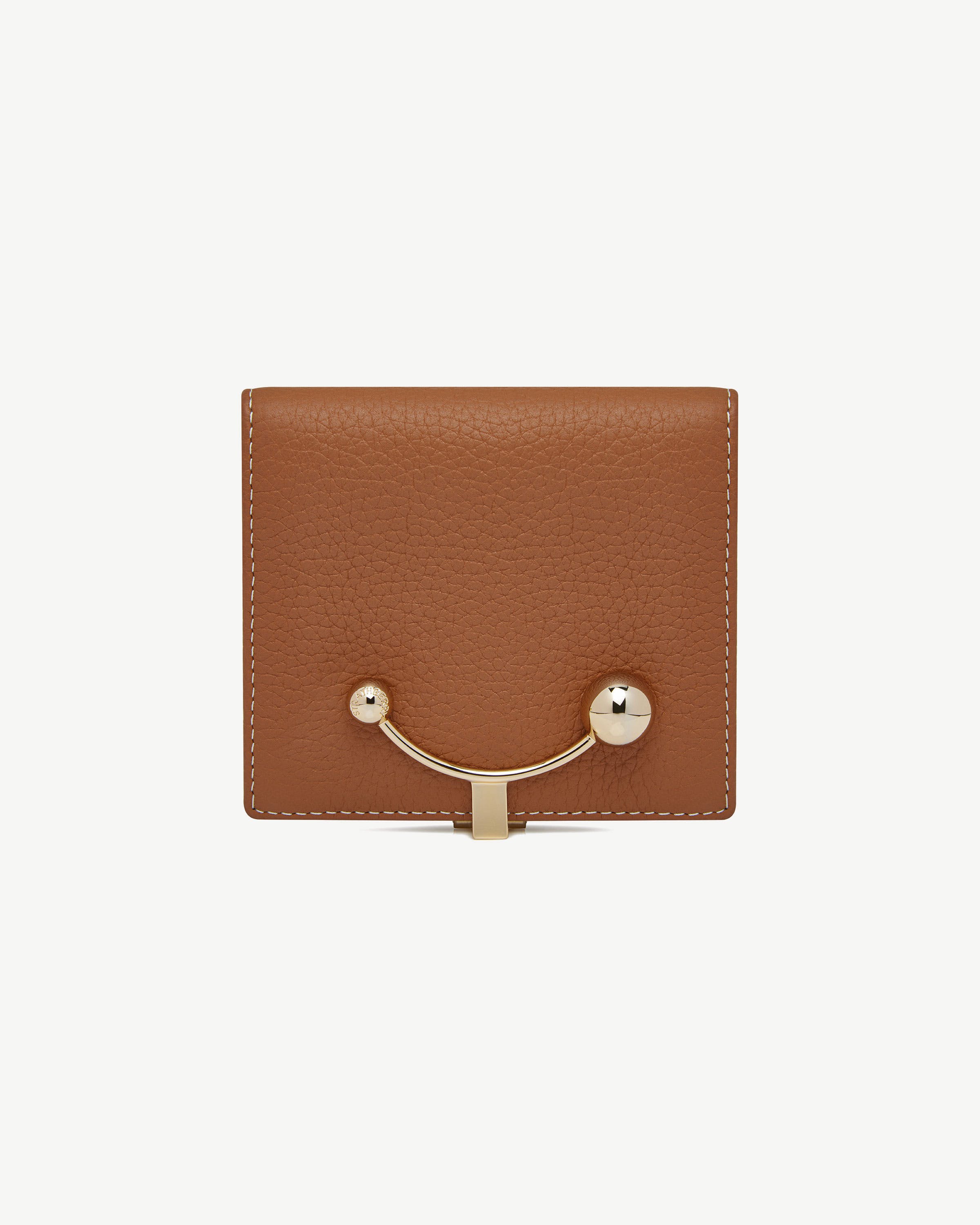 Crescent Wallet - Tan with Vanilla Stitch