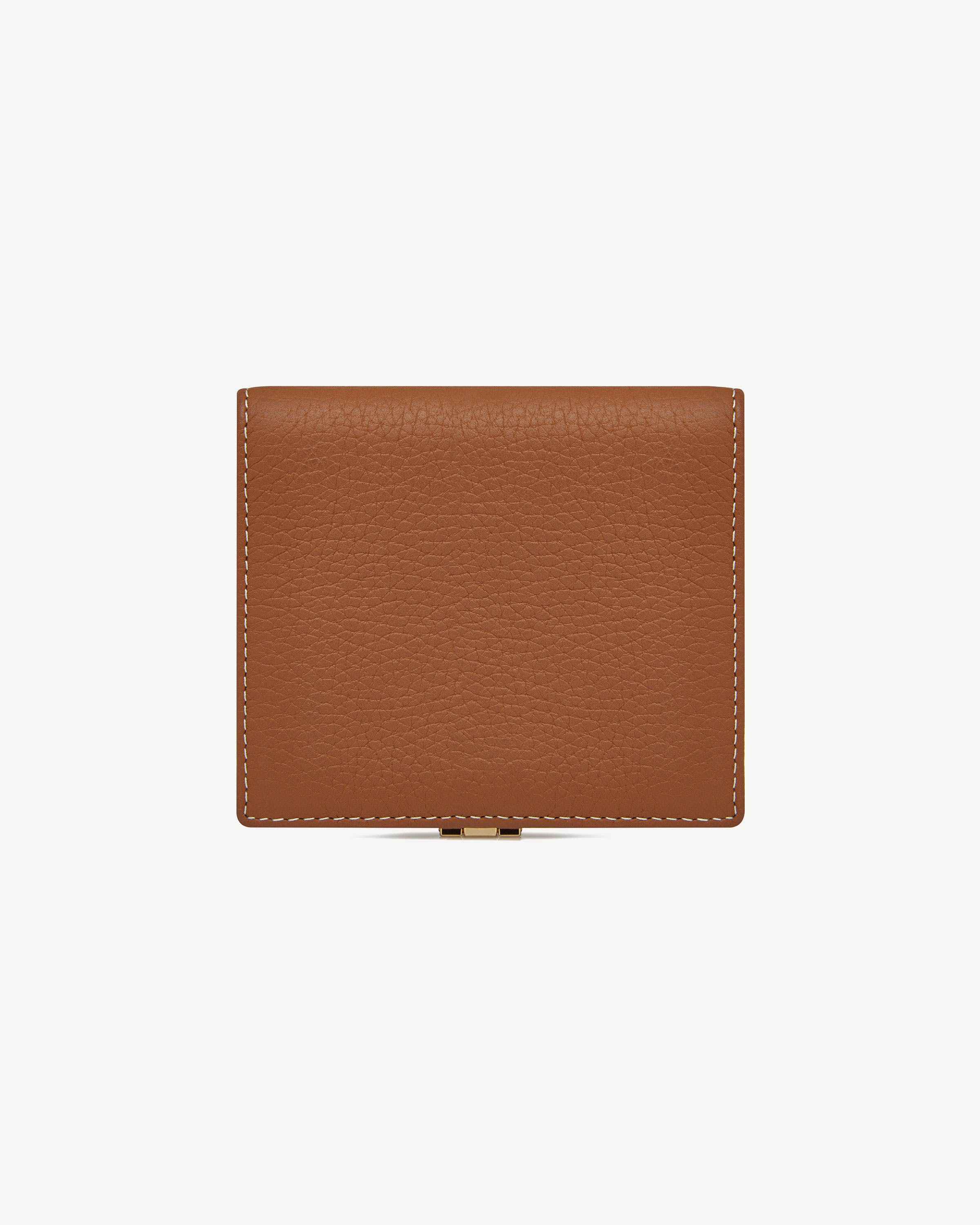 Crescent Wallet - Tan with Vanilla Stitch