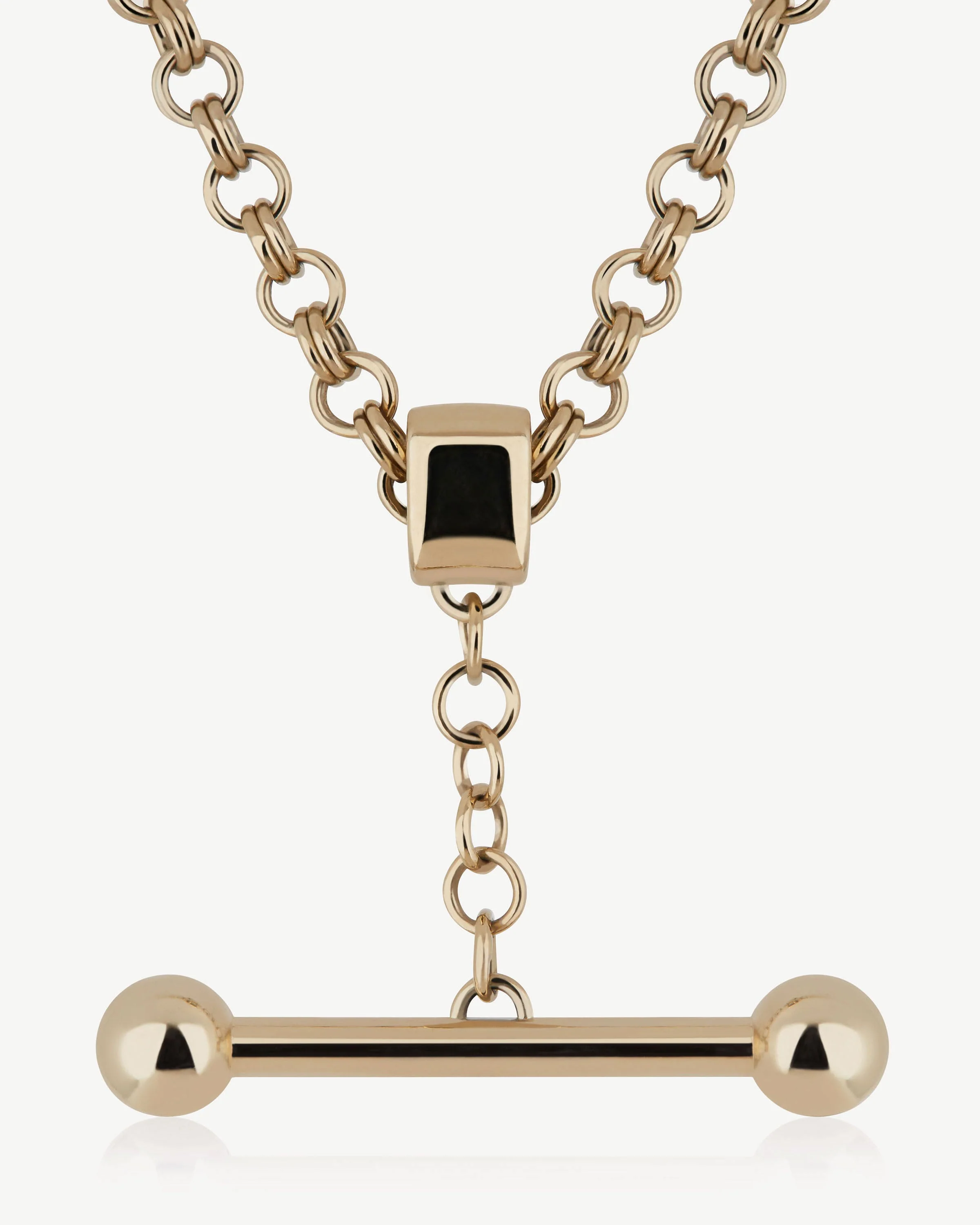 Mosaic Pendant Necklace - 22 Carat Gold Gilded