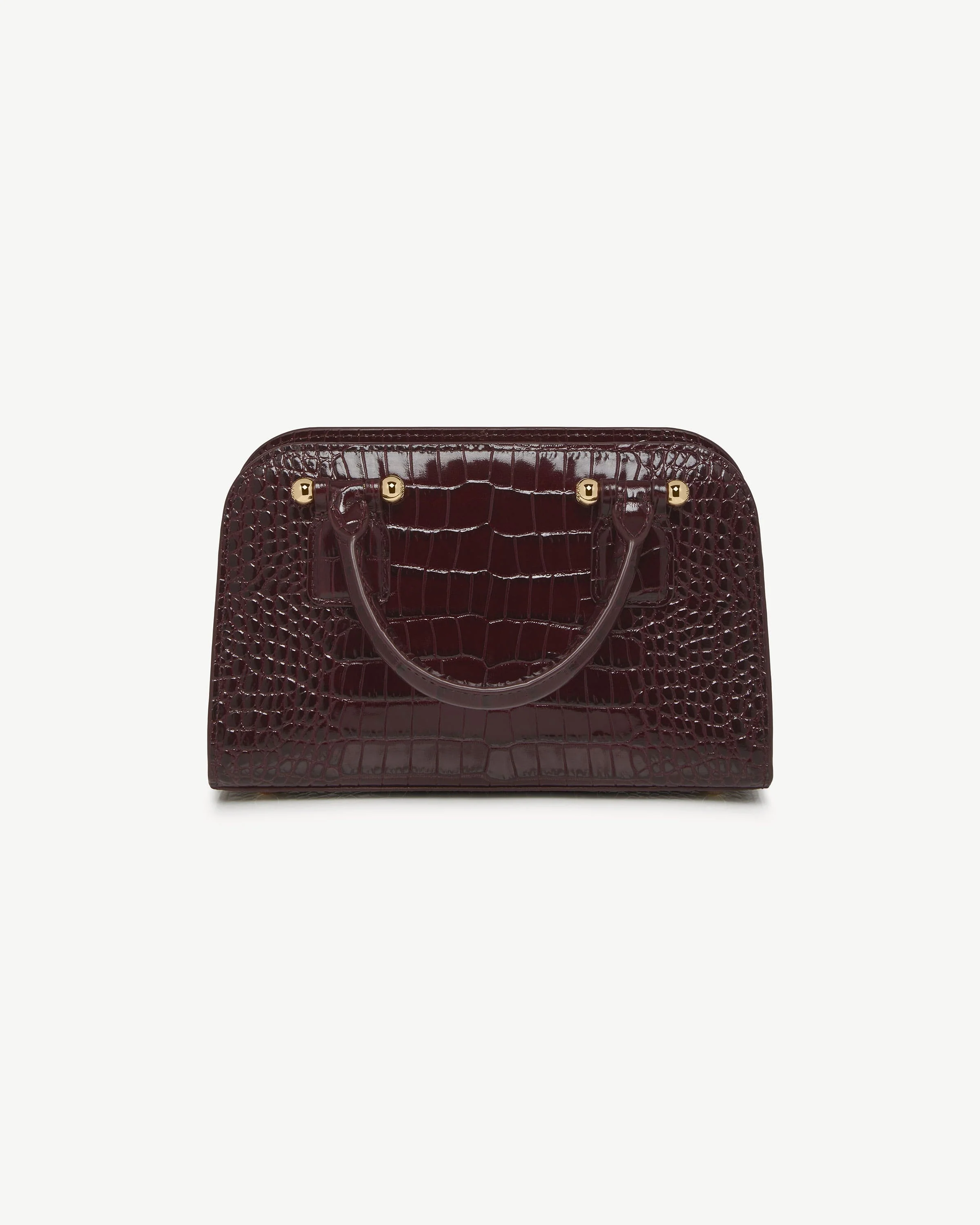 Georgia Mini - Croc-Embossed Leather Burgundy