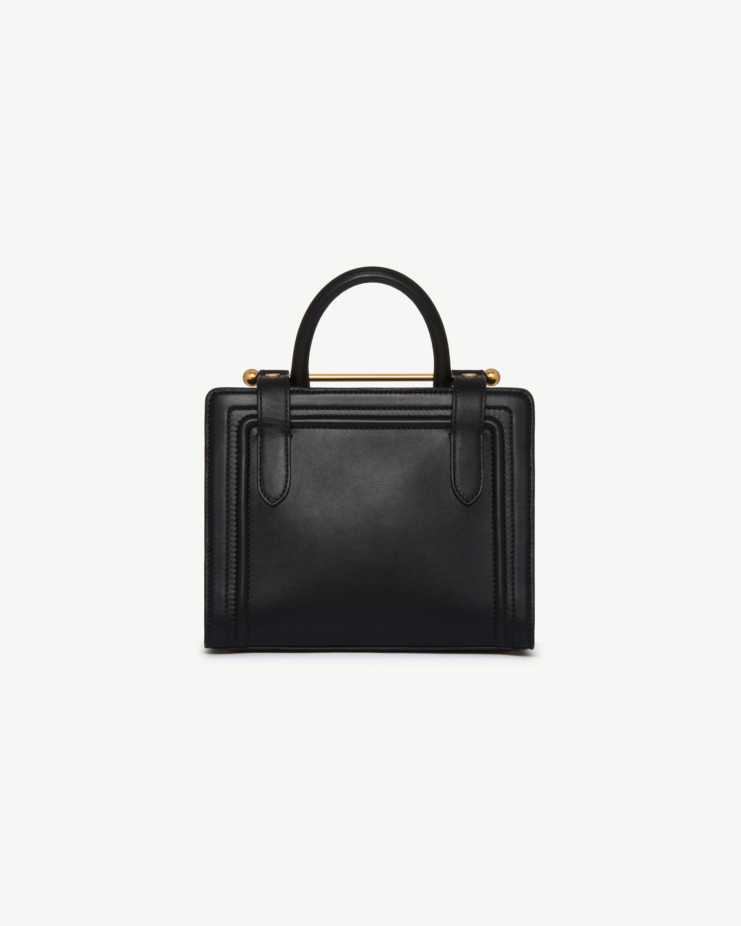Mini Tote - Black Bombe Leather