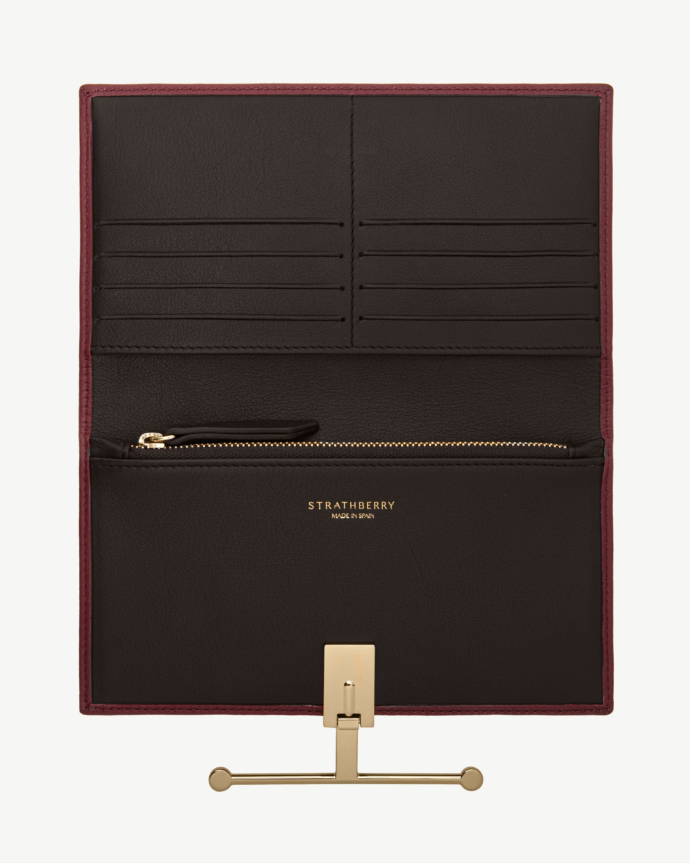 Large Melville Street Wallet - Oxblood/Espresso