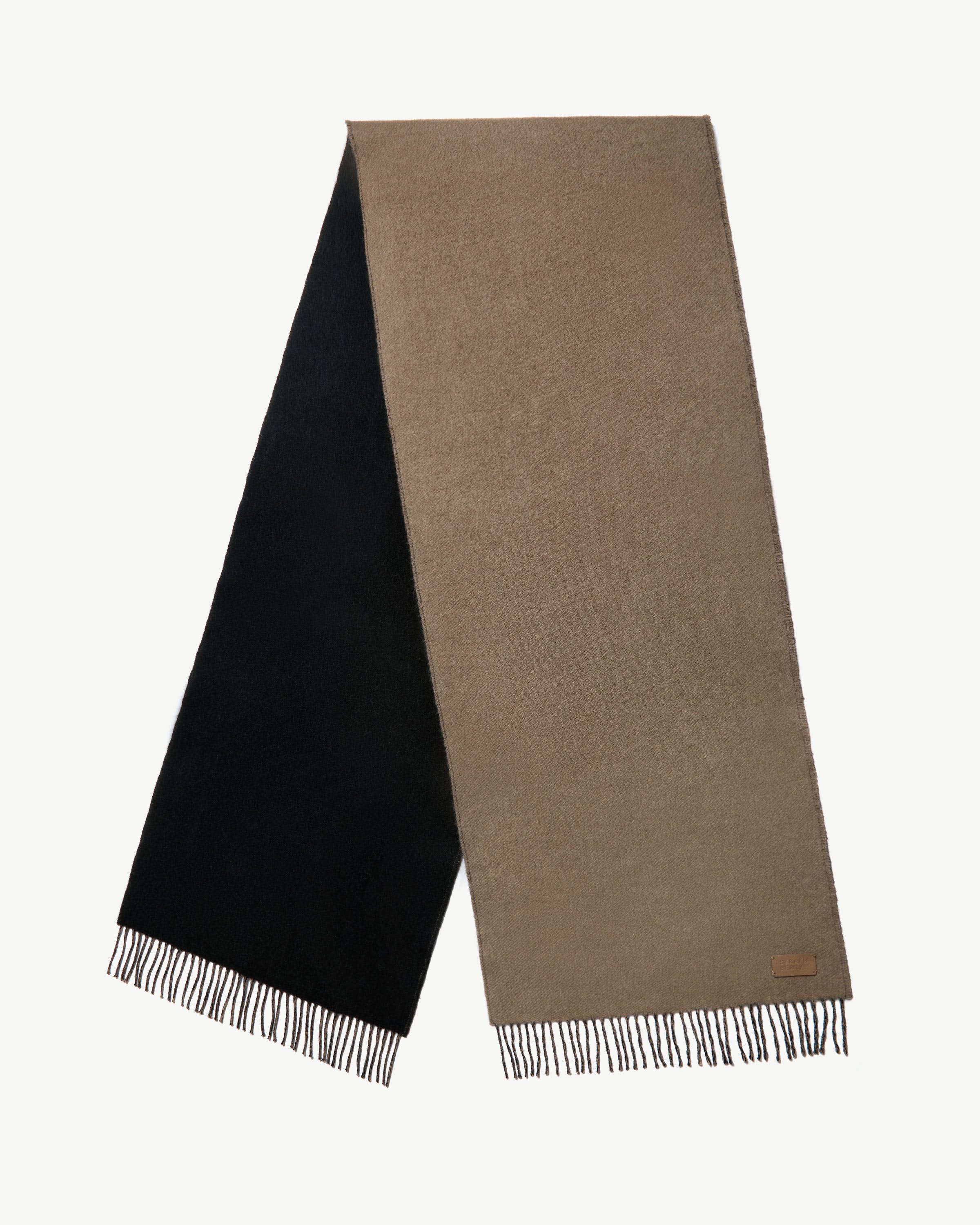 Tassel Scarf - Black/Natural