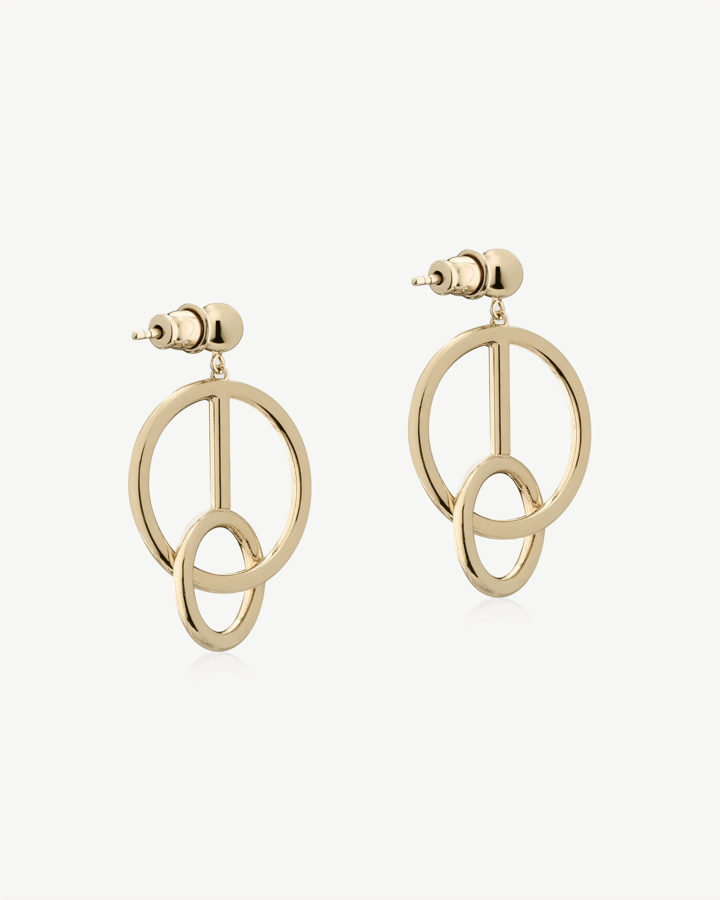 Music Bar Hoop Earrings - 22 Carat Gold Gilded