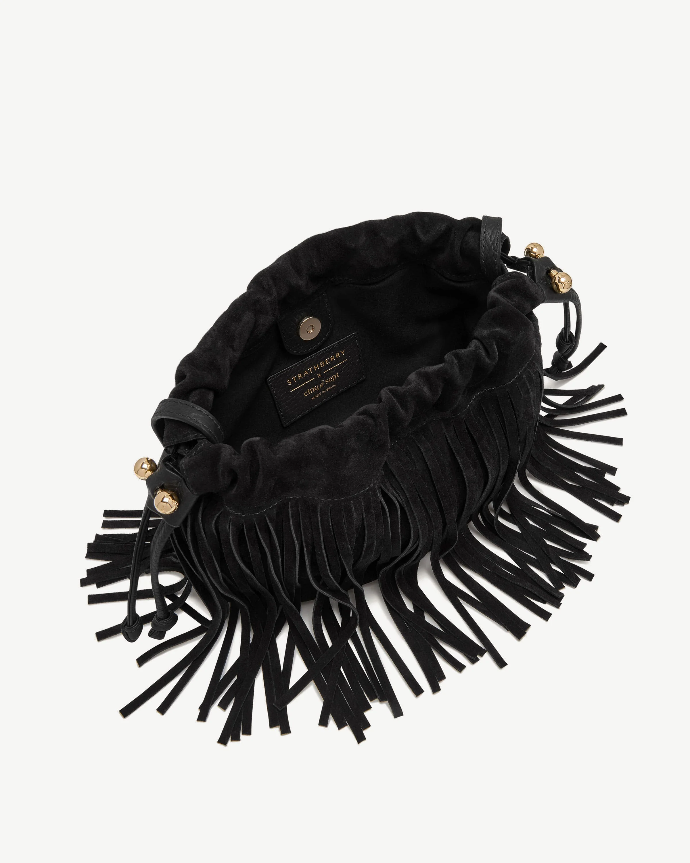 Charlotte Drawstring - Cinq a Sept Black Fringe