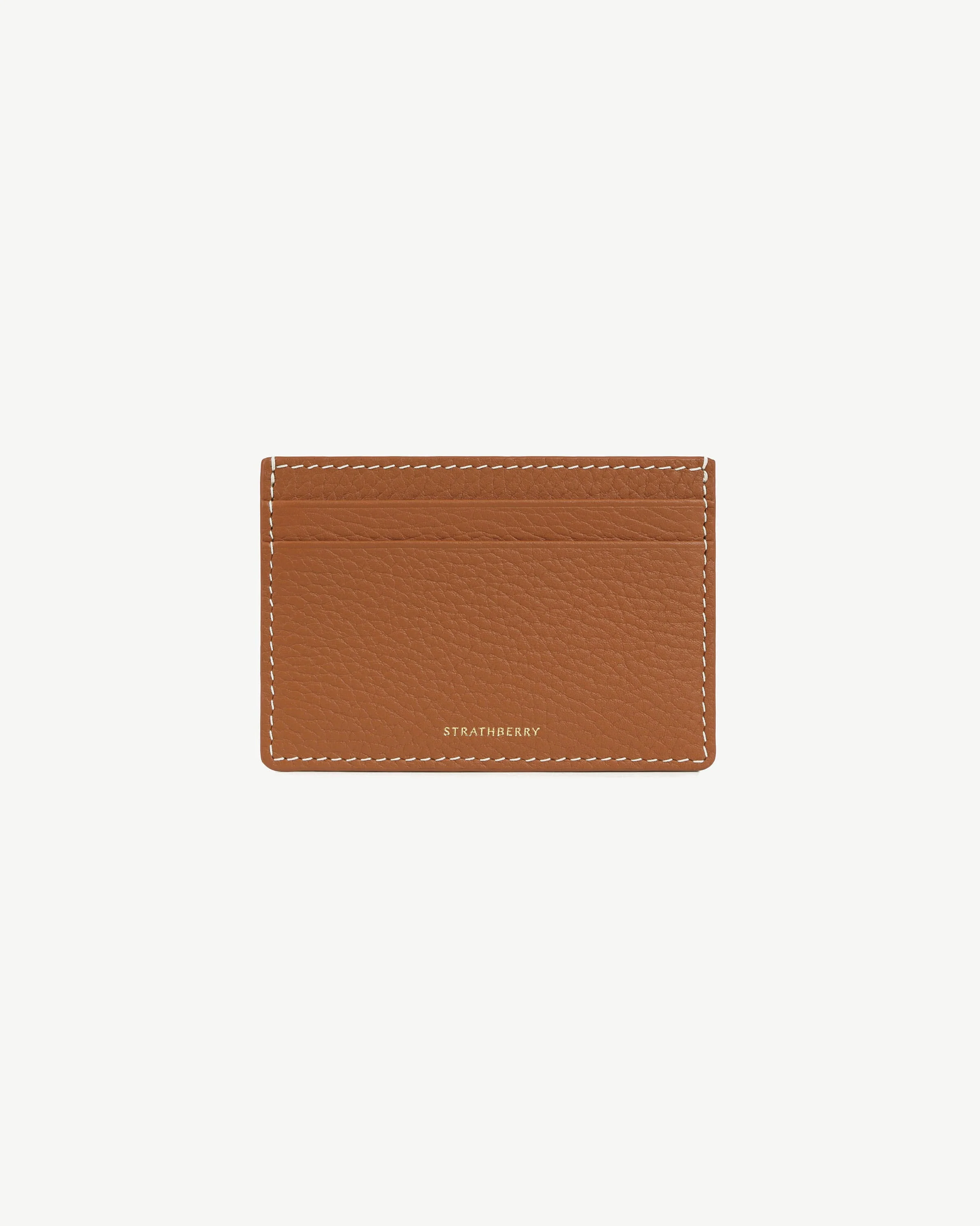 Cardholder - Tan with Vanilla Stitch