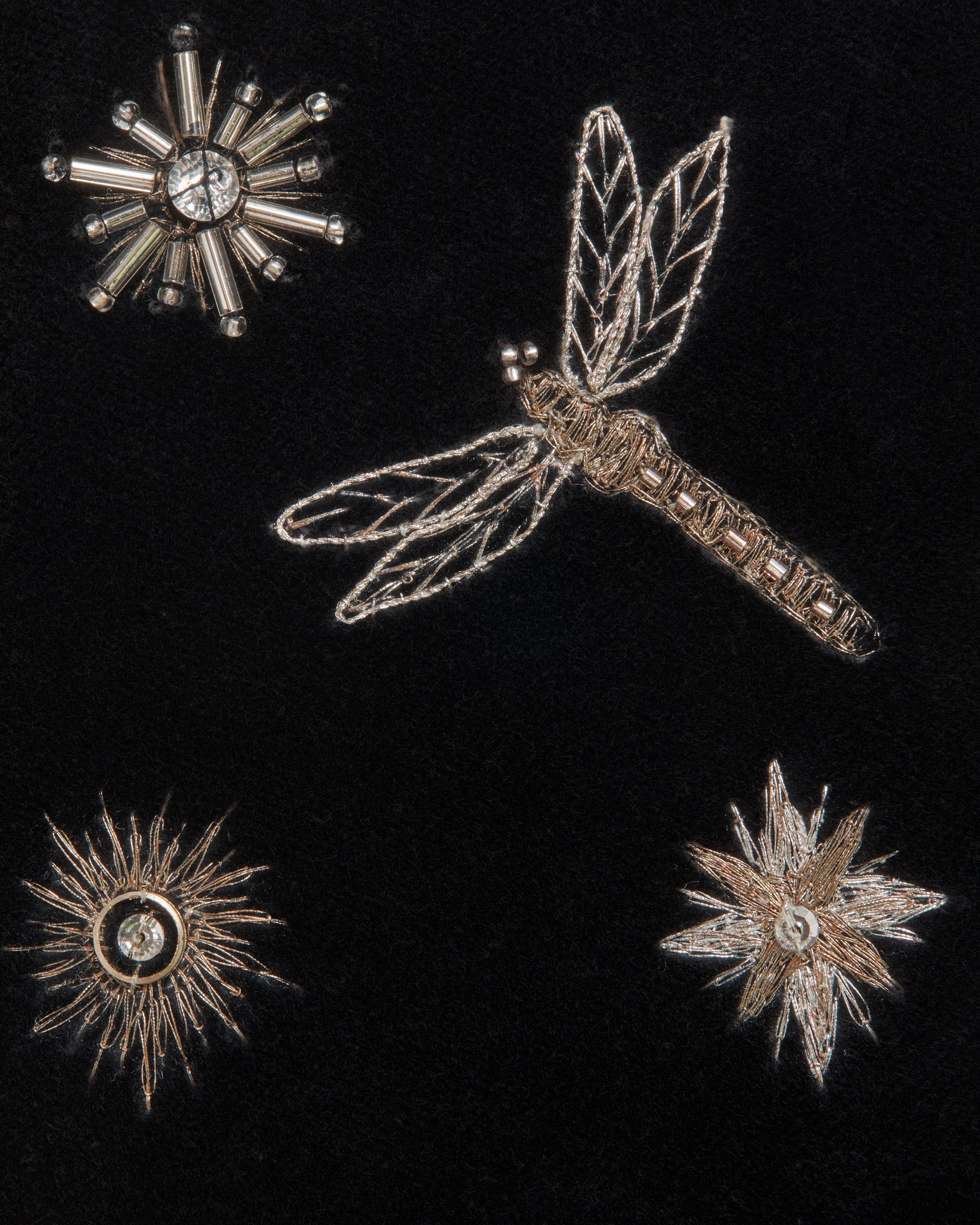 East/West Mini Soft - Cinq a Sept Black Embroidered Velvet