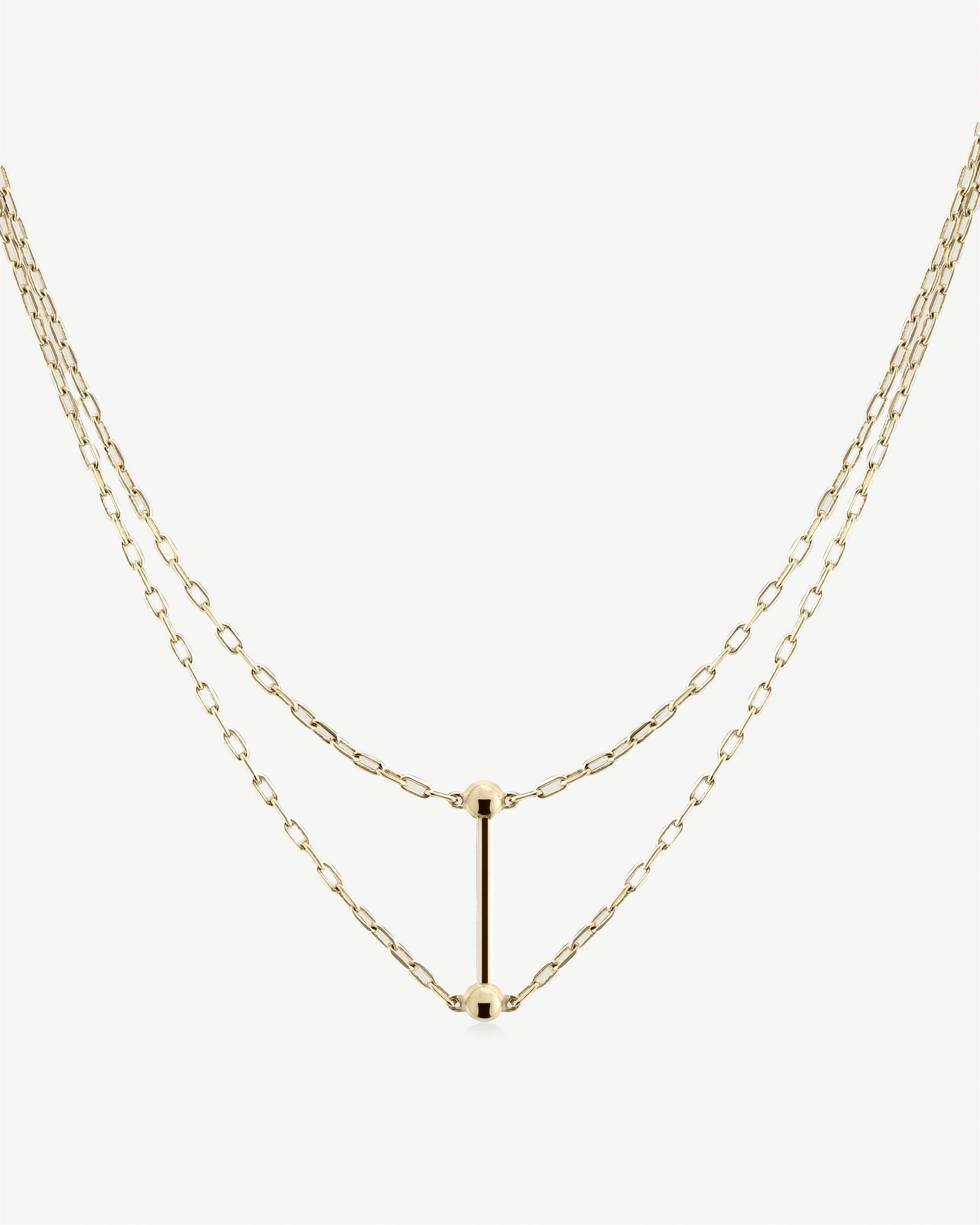 Music Bar Necklace - 22 Carat Gold Gilded