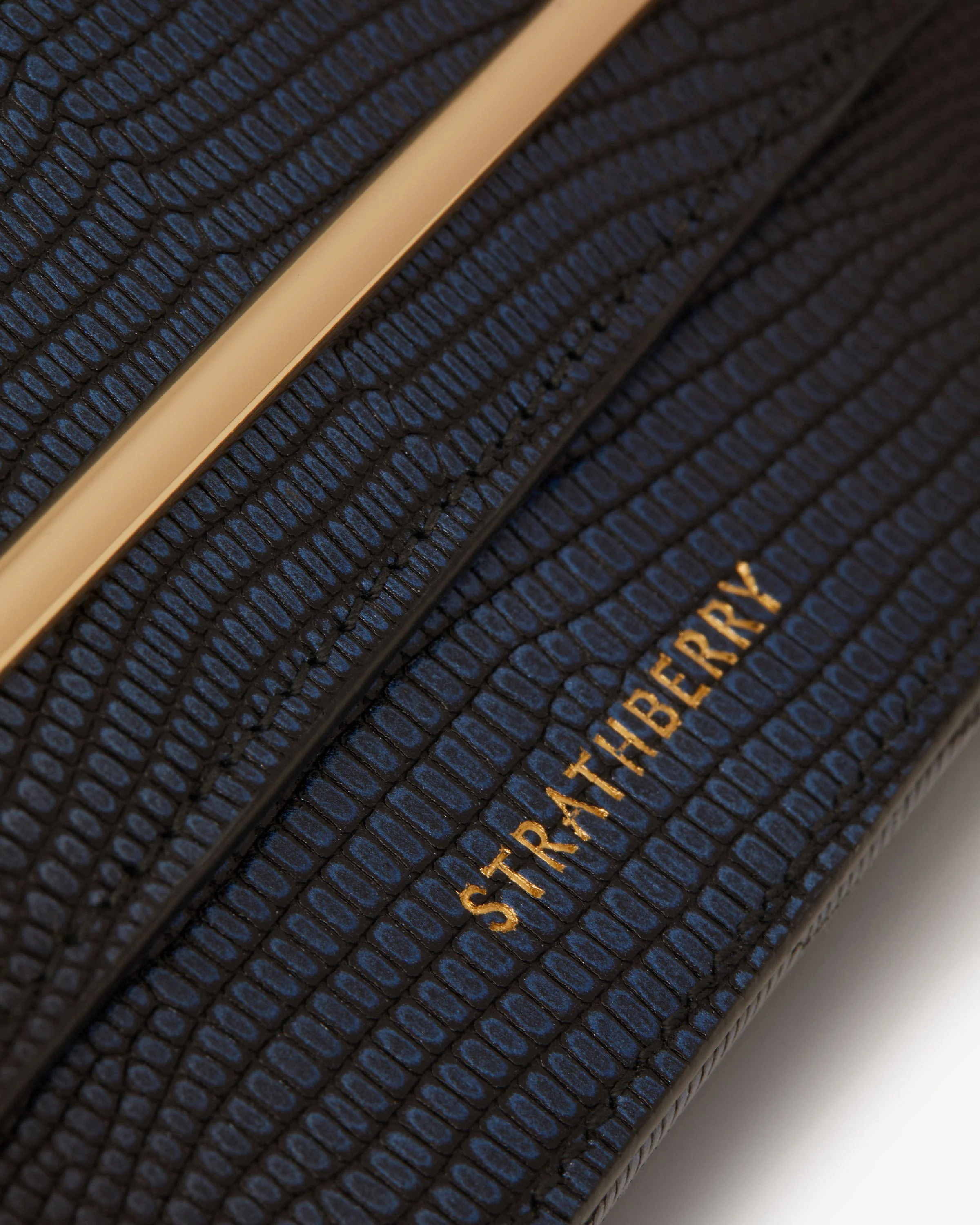 East/West Omni - Lizard-Embossed Leather Blue Ombré