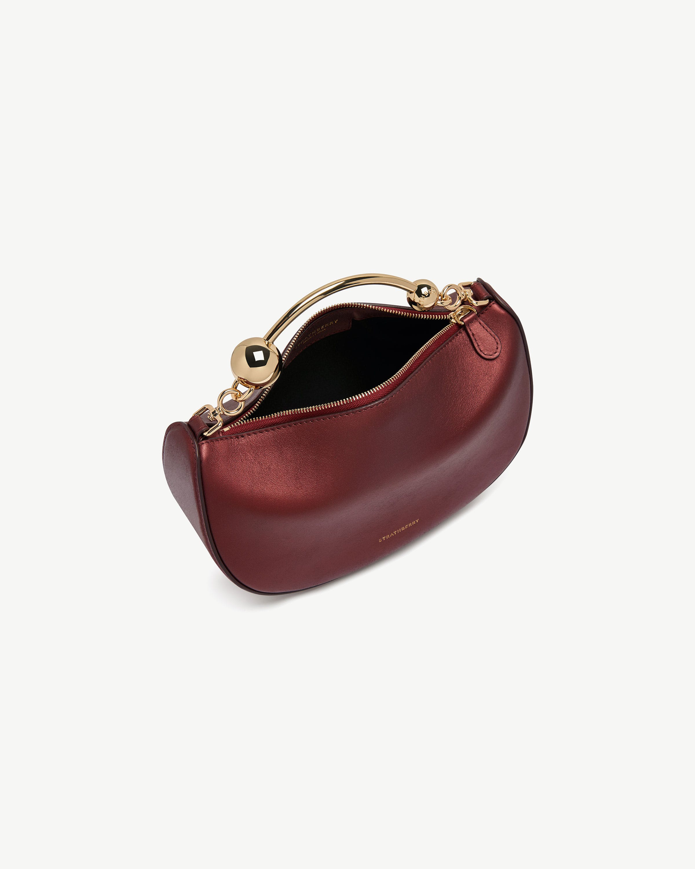 Crescent Moon Mini - Oxblood Metallic Foil