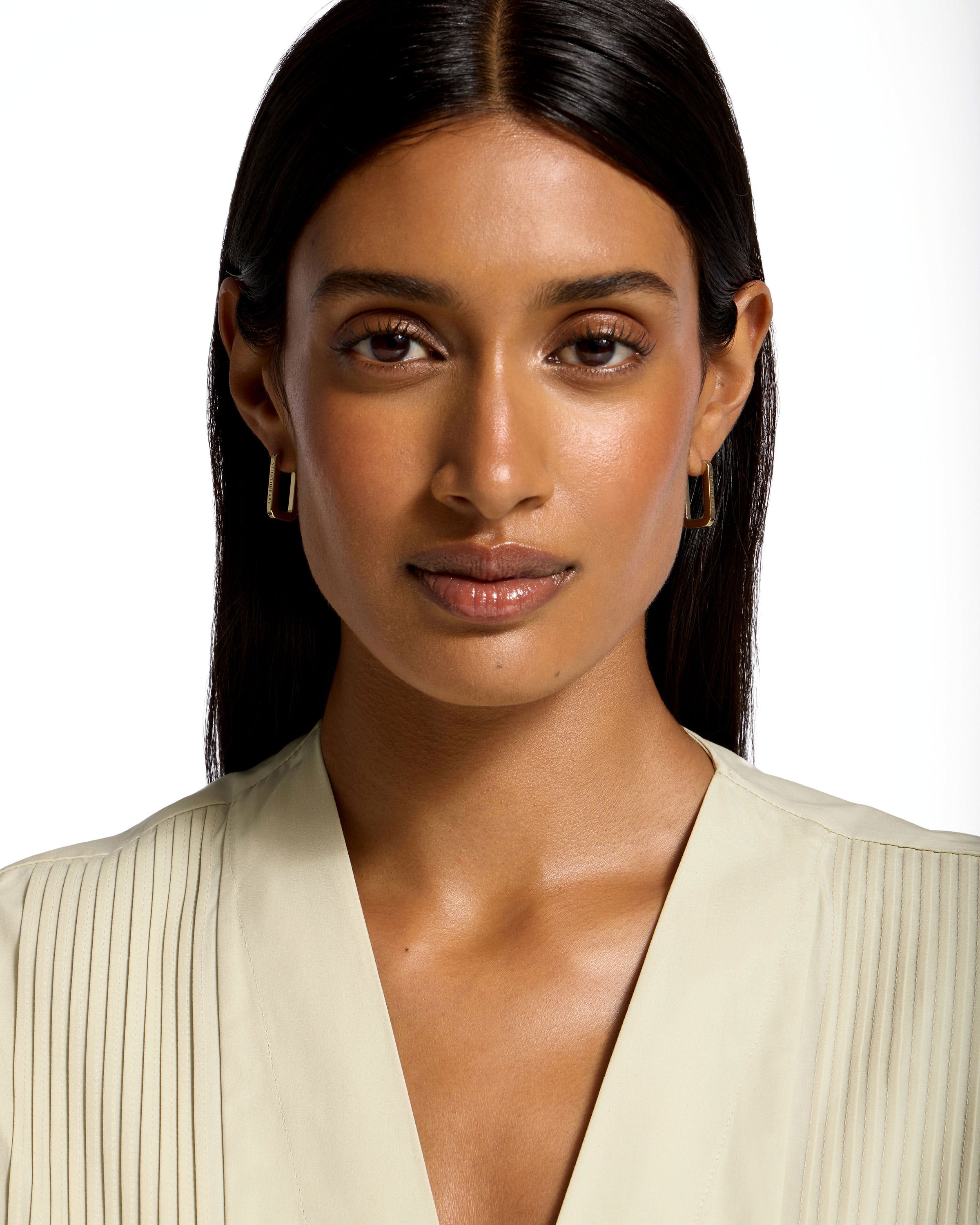 Rectangular Hoop - 22 Carat Gold Gilded