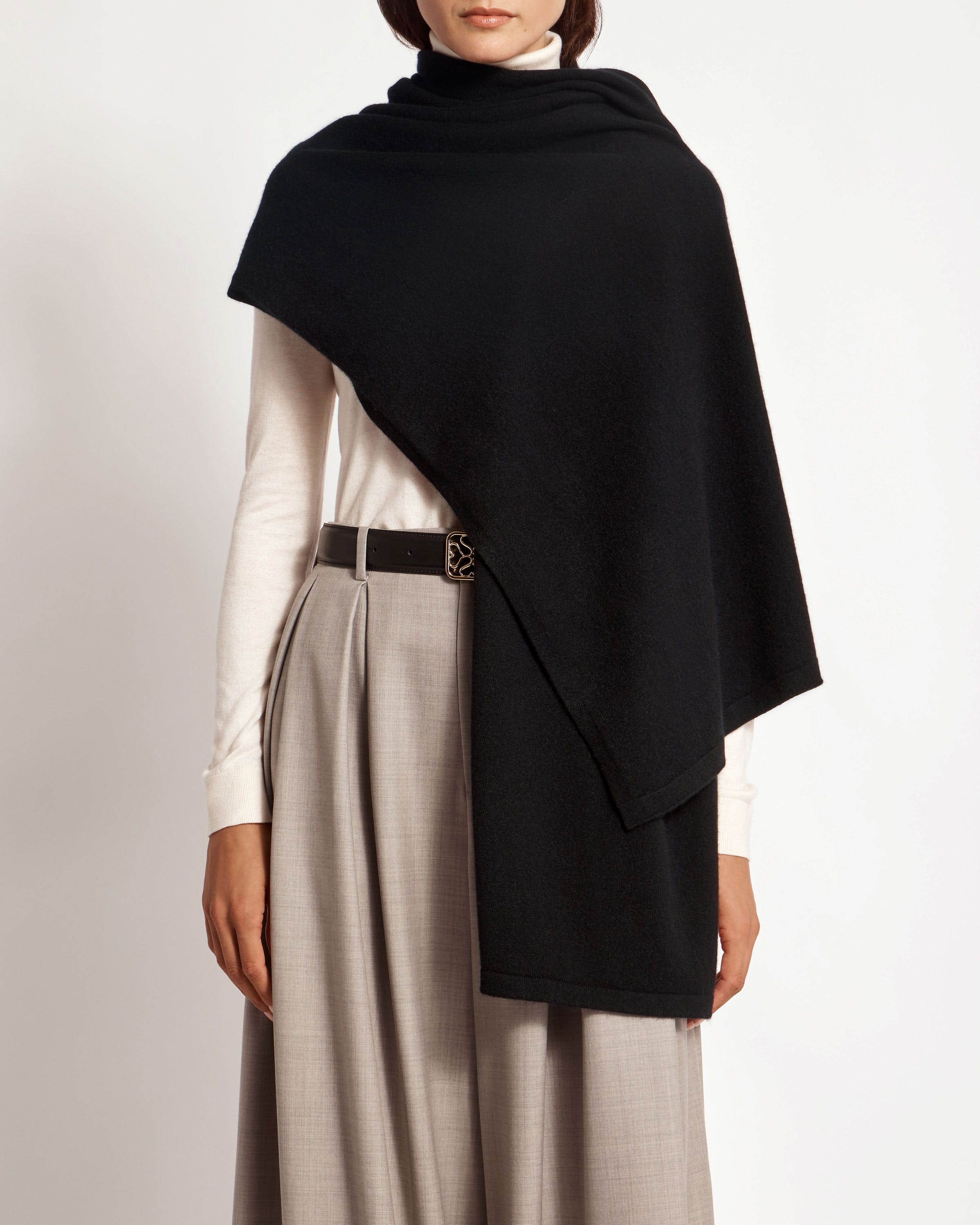 Westray Cashmere Travel Wrap - Black