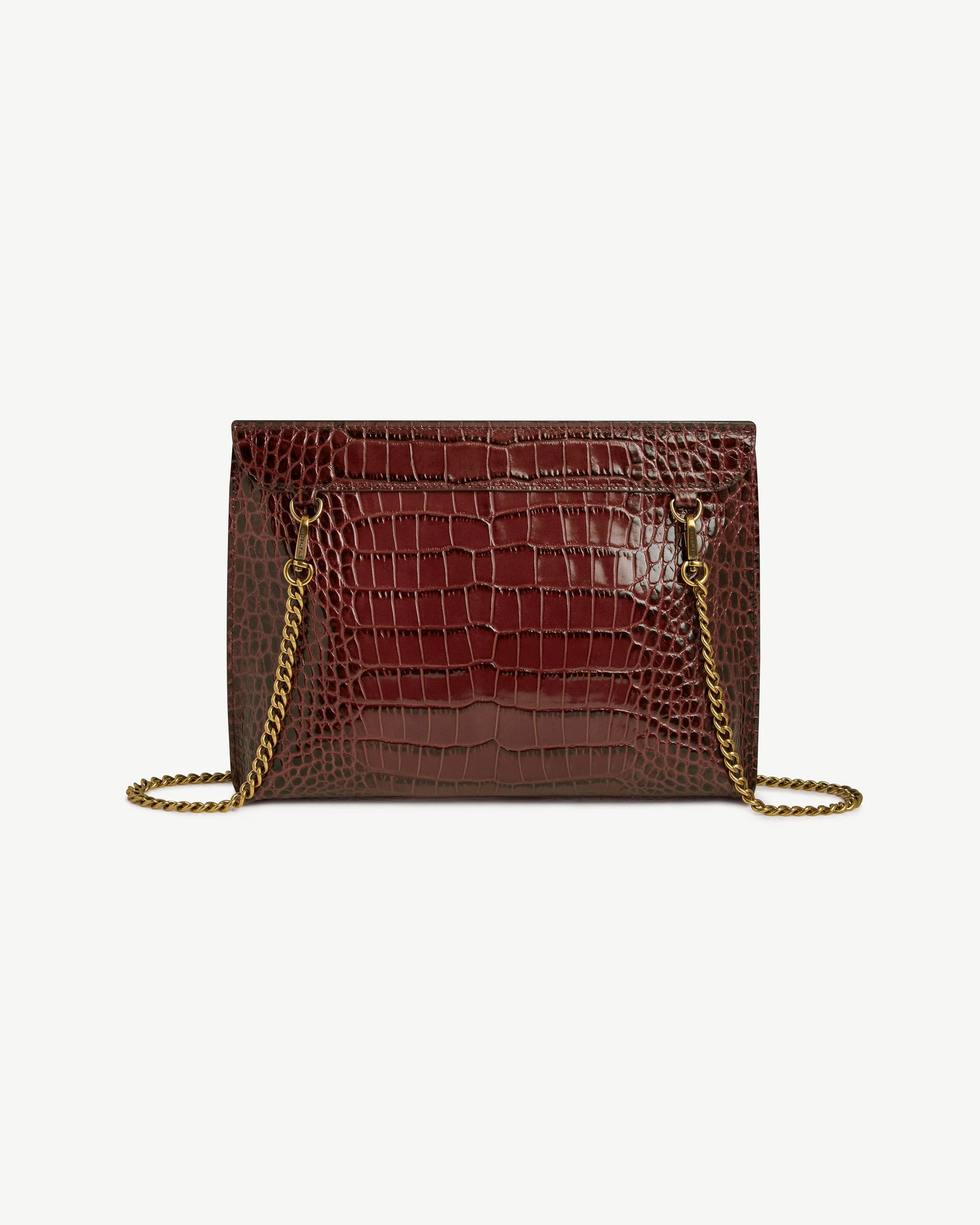 Stylist - Croc-Embossed Leather Oxblood