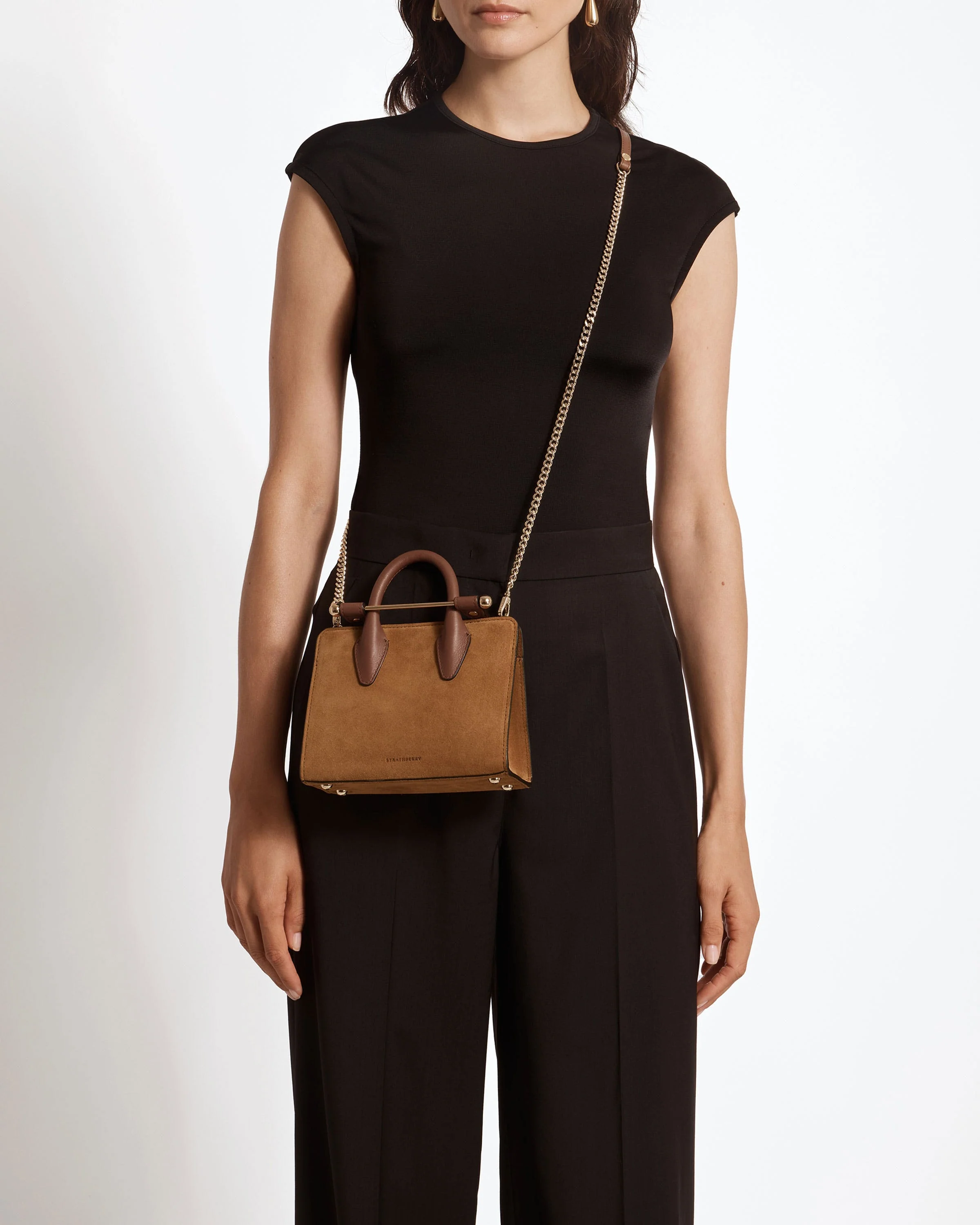 Mini Tote - Tan Suede