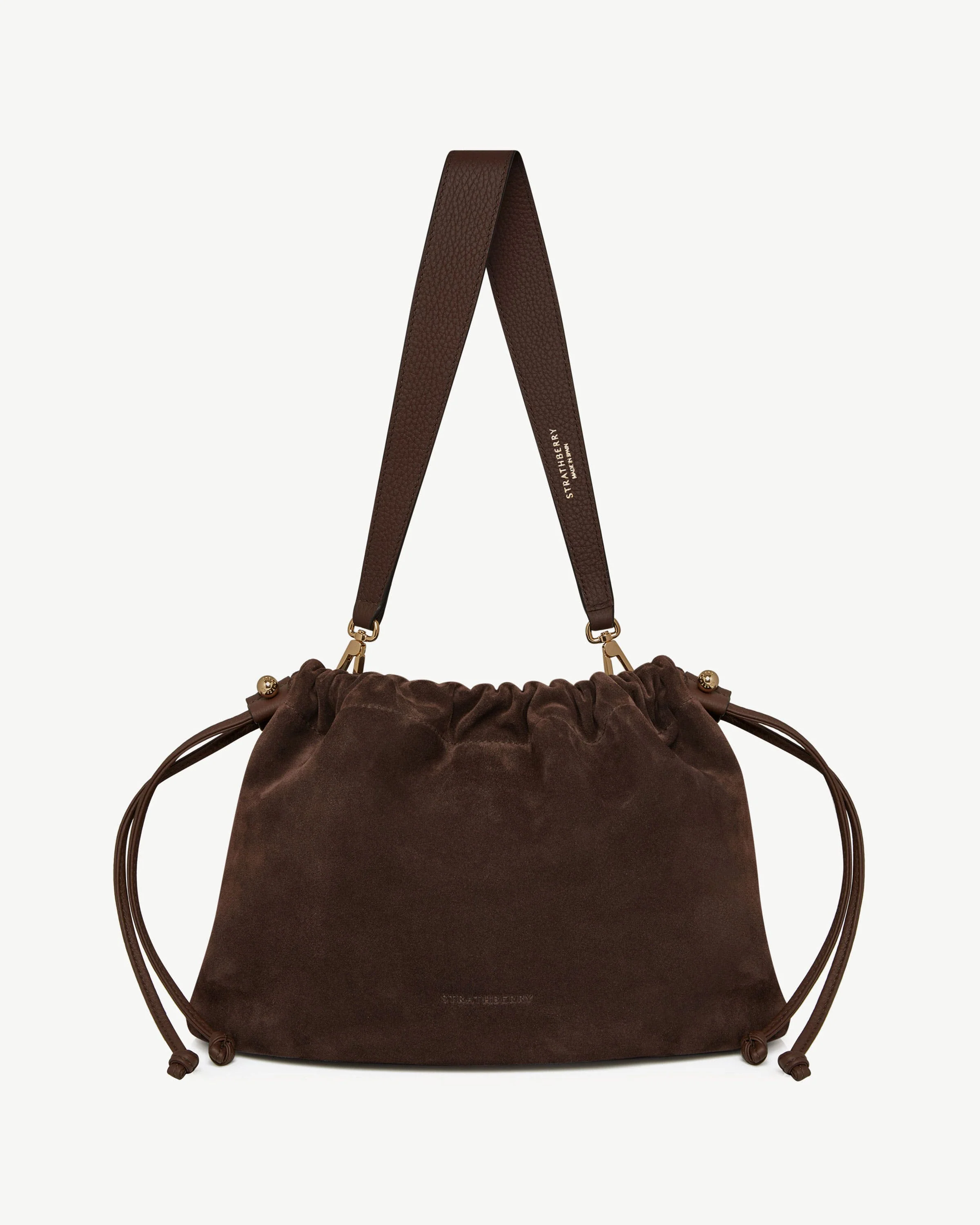 Charlotte Midi Drawstring - Chocolate Suede