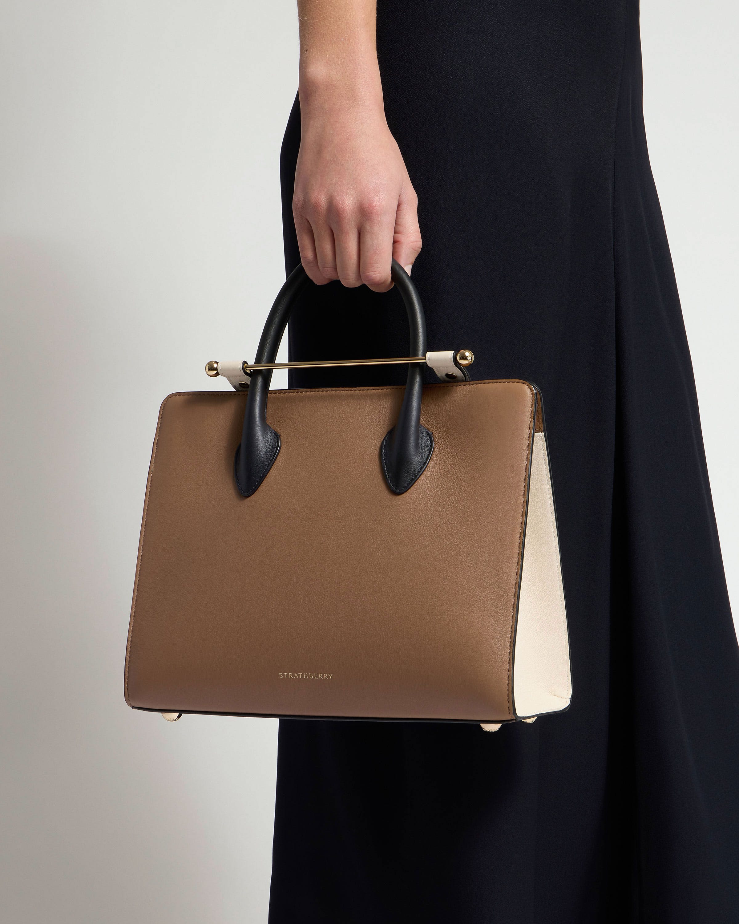 Midi Tote - Clay/White/Black