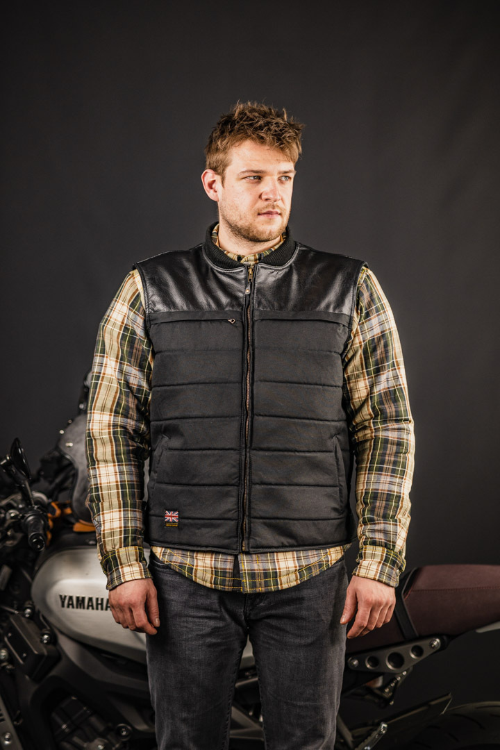Merlin Stowe Motorcycle Waxed Vest