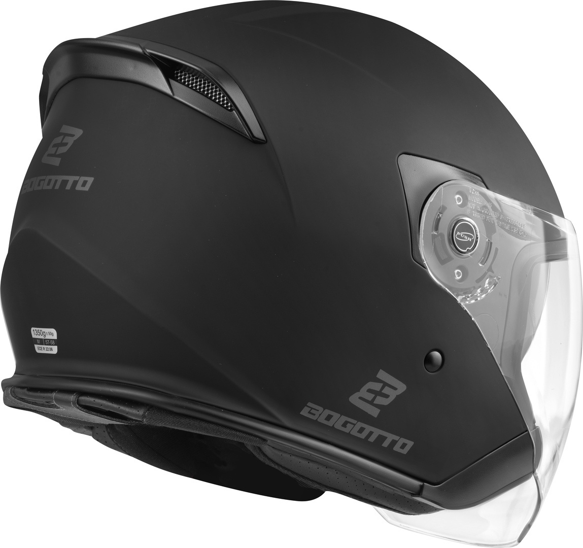 Bogotto H586 BT Solid Bluetooth Jet Helmet