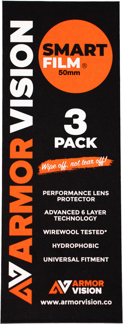 Armor Vision Smartfilm Tear-Off Film 62mm - Pack of 3