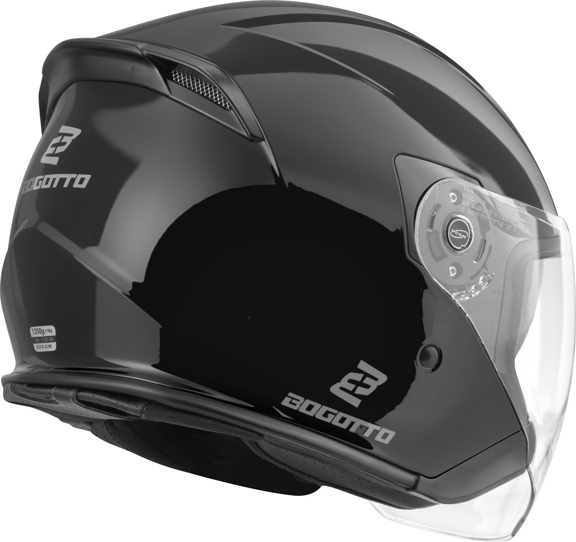 Bogotto H586 BT Solid Bluetooth Jet Helmet