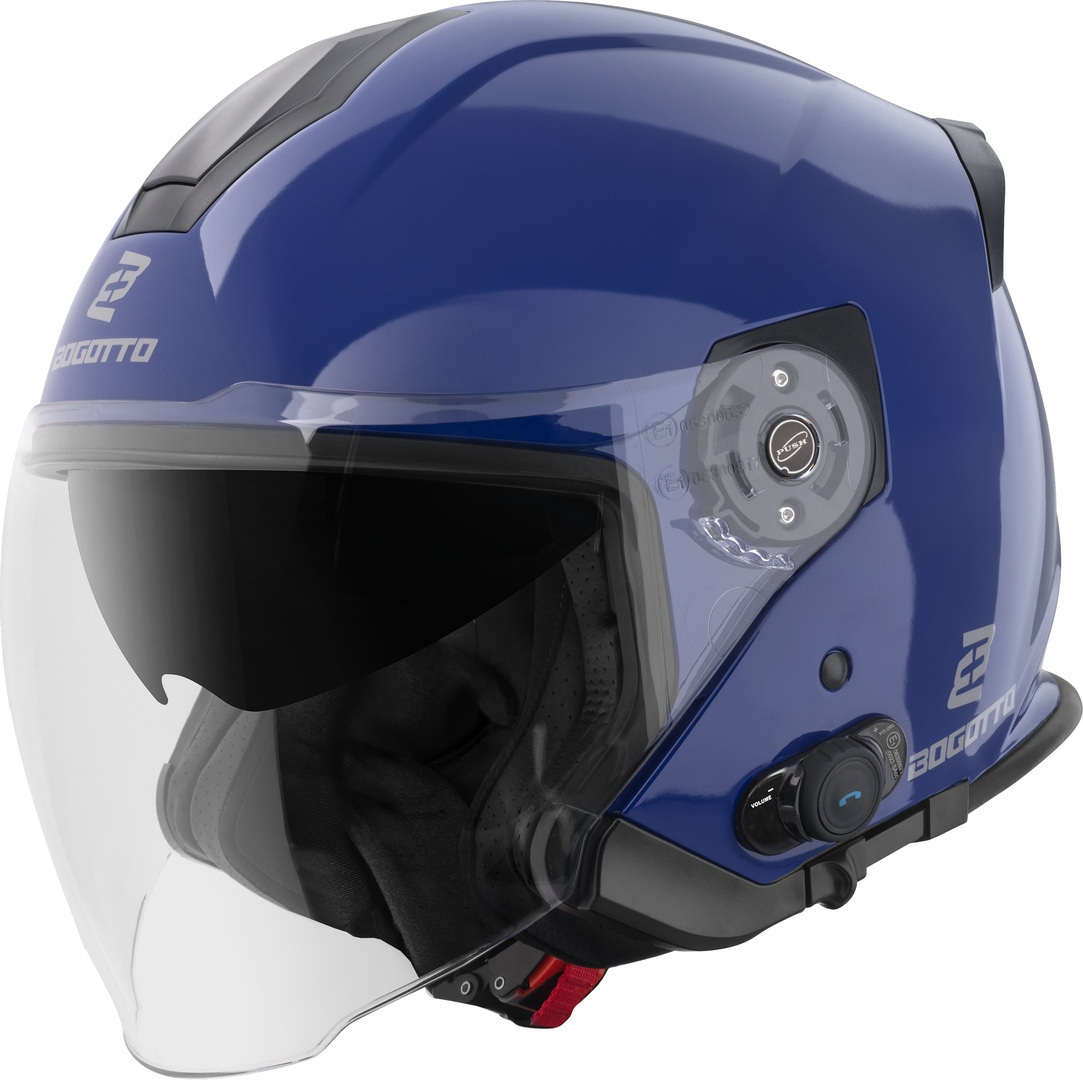 Bogotto H586 BT Solid Bluetooth Jet Helmet