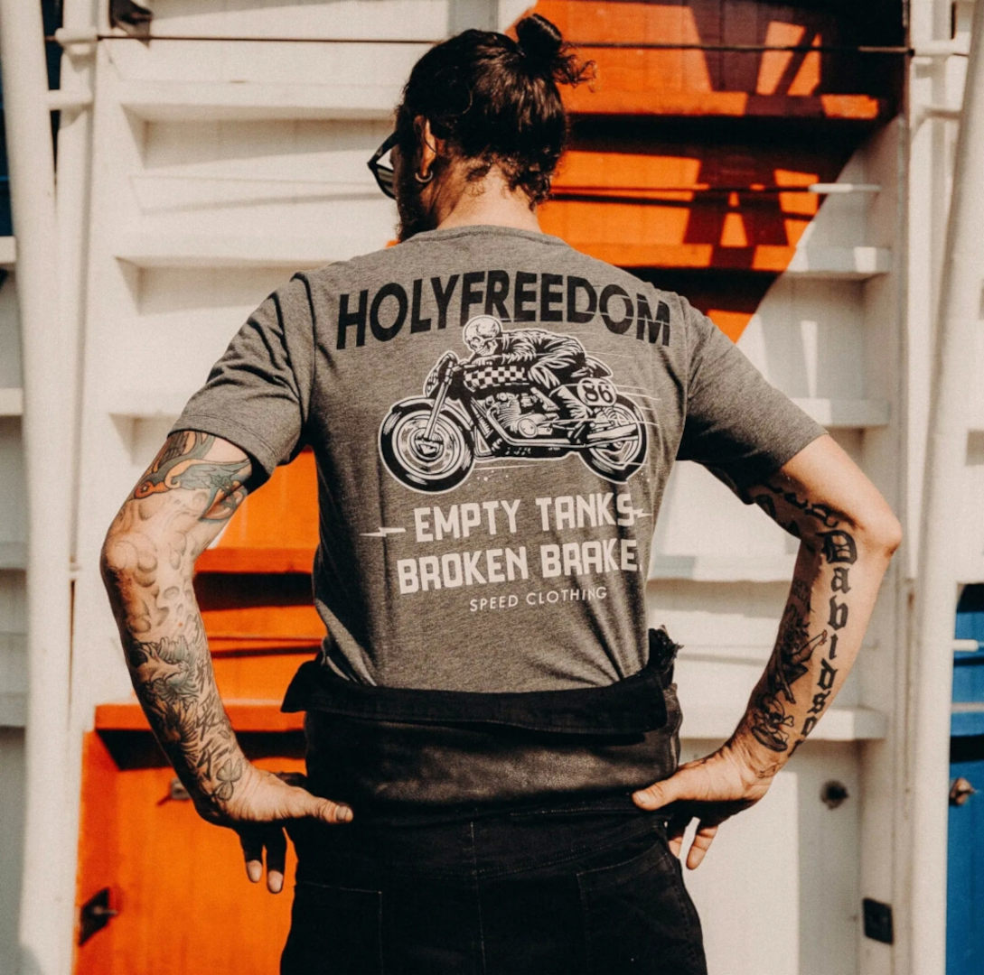 HolyFreedom Ghostrider Grey Melange T-Shirt